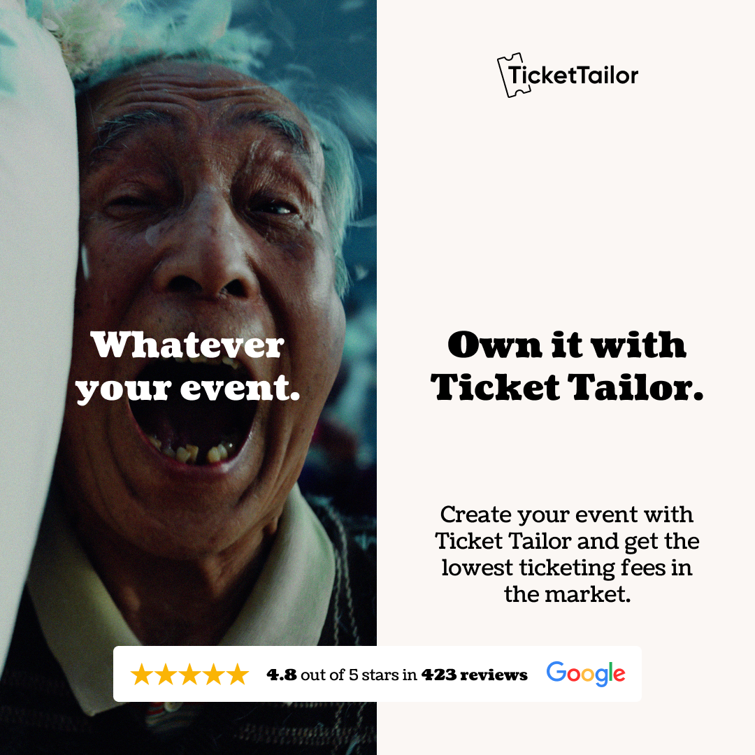 Ticket Tailor Facebook ad: The lowest fees in ticketing