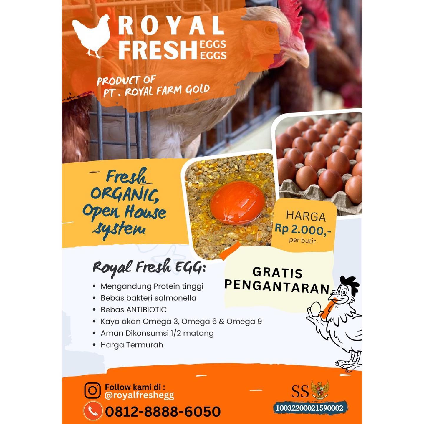 TELUR MURAH Facebook ad: TELUR ORGANIK OMEGA TERMURAH SEKOTA MEDAN