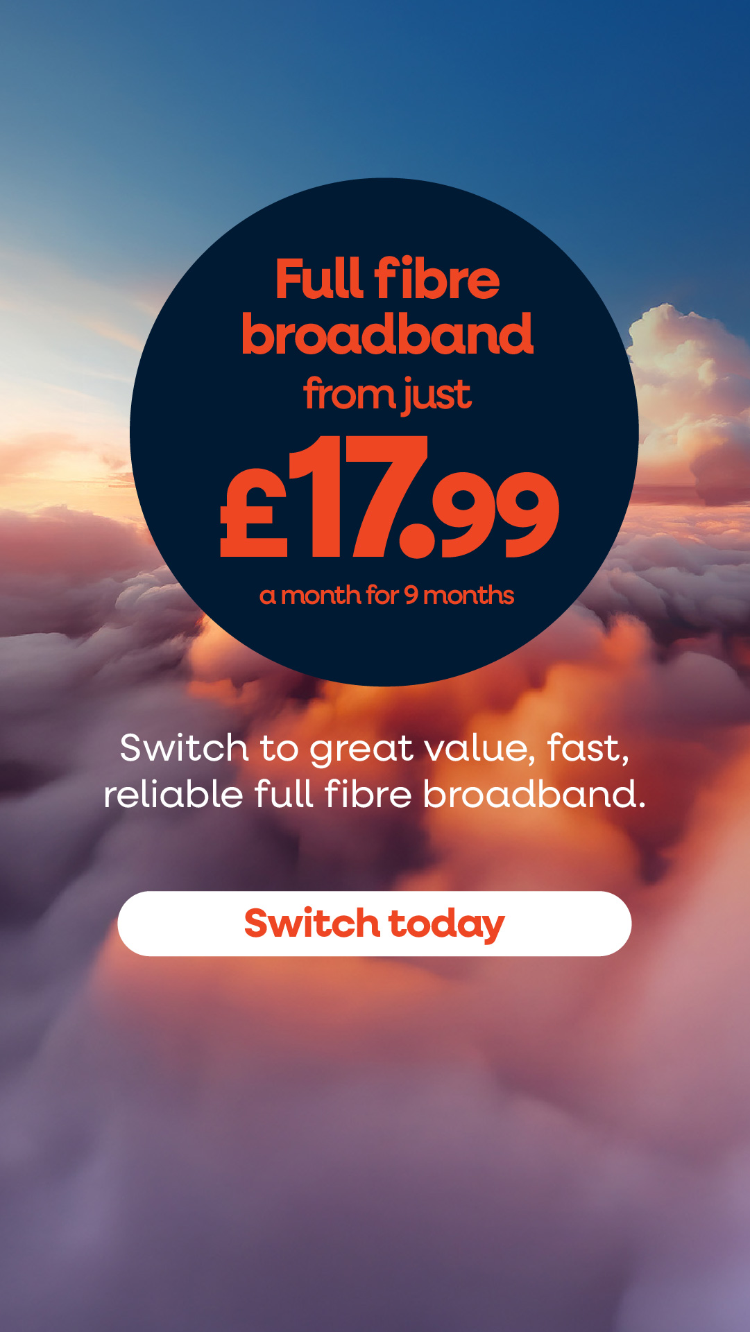 Rise Fibre Facebook ad