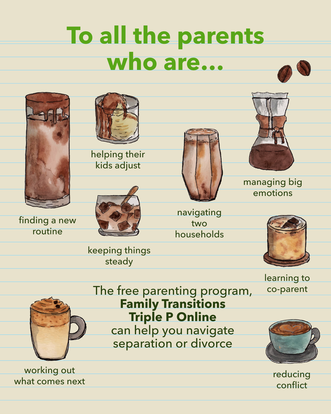 Triple P - Positive Parenting Program Facebook ad: FREE support through separation