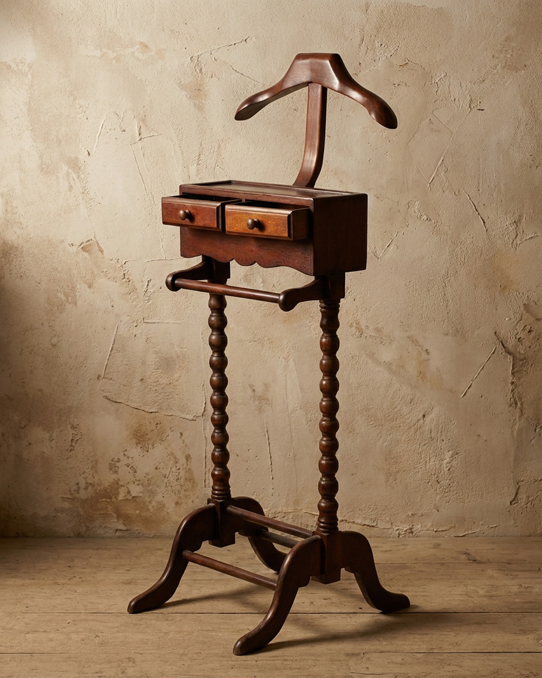 Odyssey Warehouse Facebook ad: Odyssey Beech Wood Valet Stand with Storage Shelves…