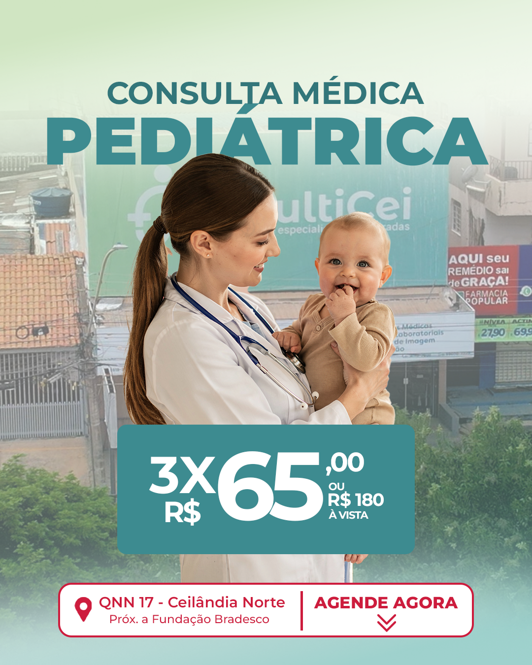 Clínica Multicei Facebook ad: AGENDAR CONSULTA