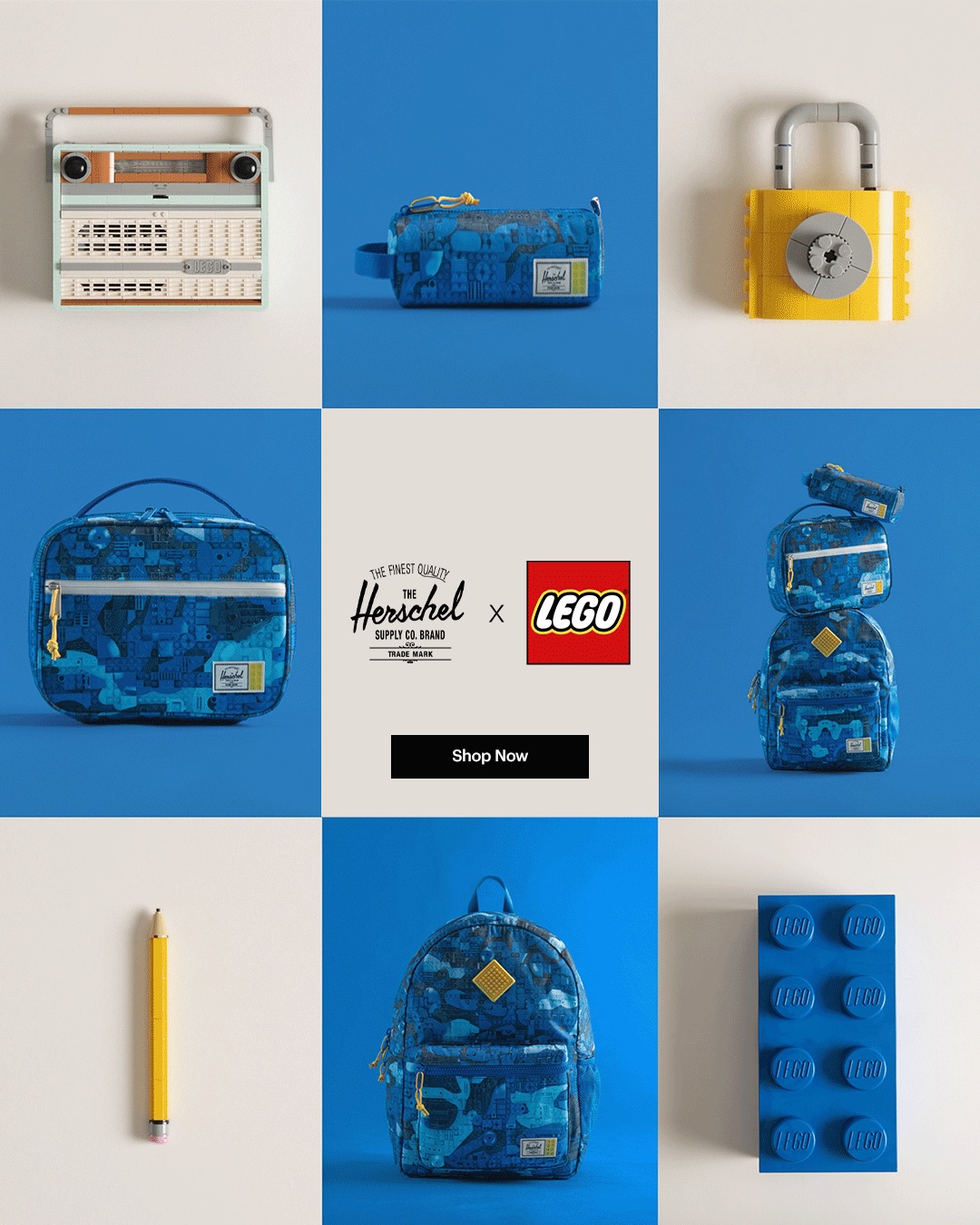 Herschel Supply Co. Facebook ad: Built for School, Work, and Play.