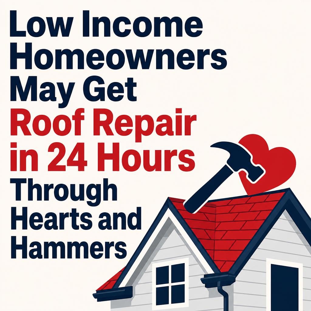 Happy Path Forward Facebook ad: Low Income Homeowners May Get Roof Repair in 24 Hours…