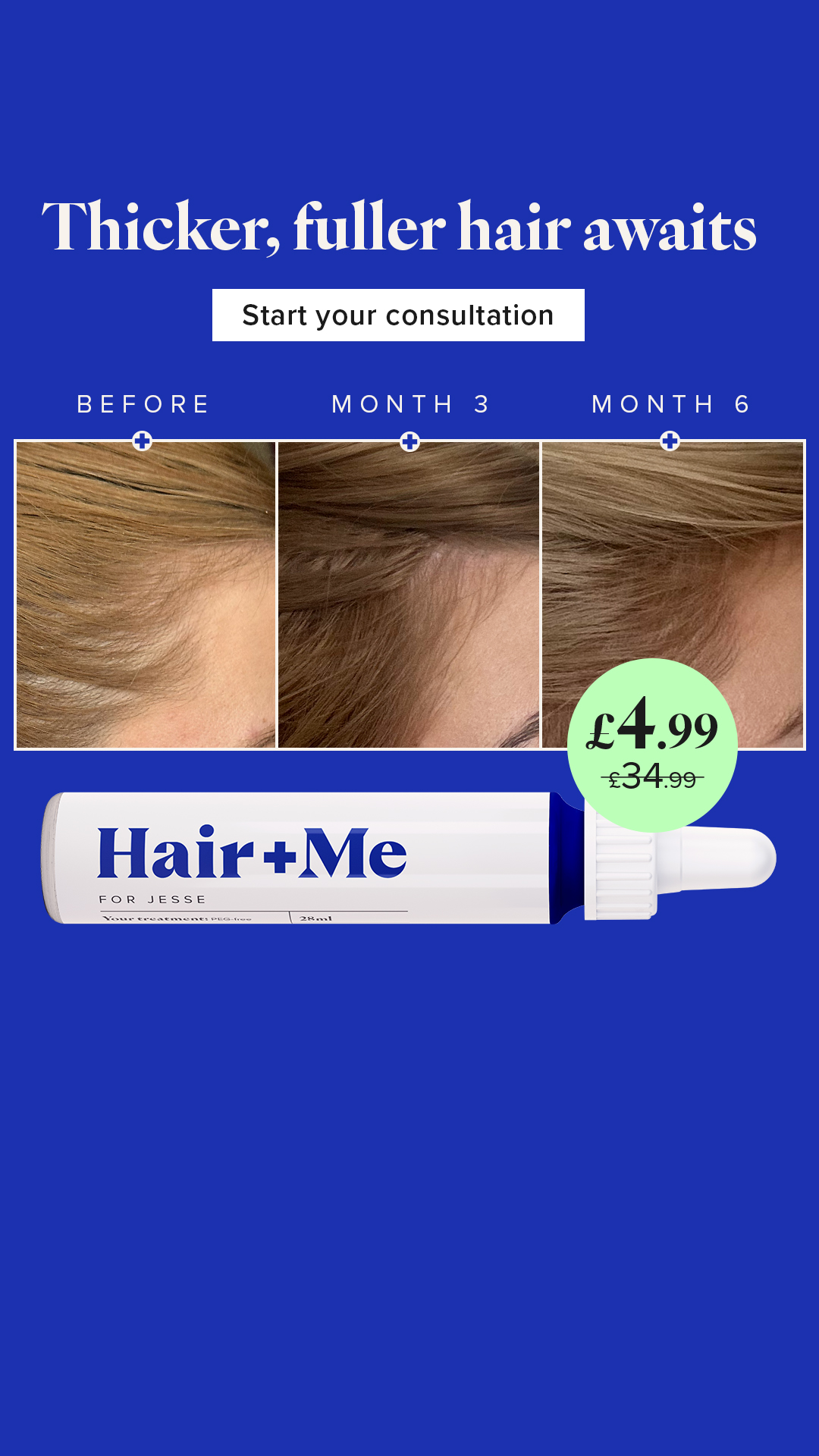 Hair + Me Facebook ad