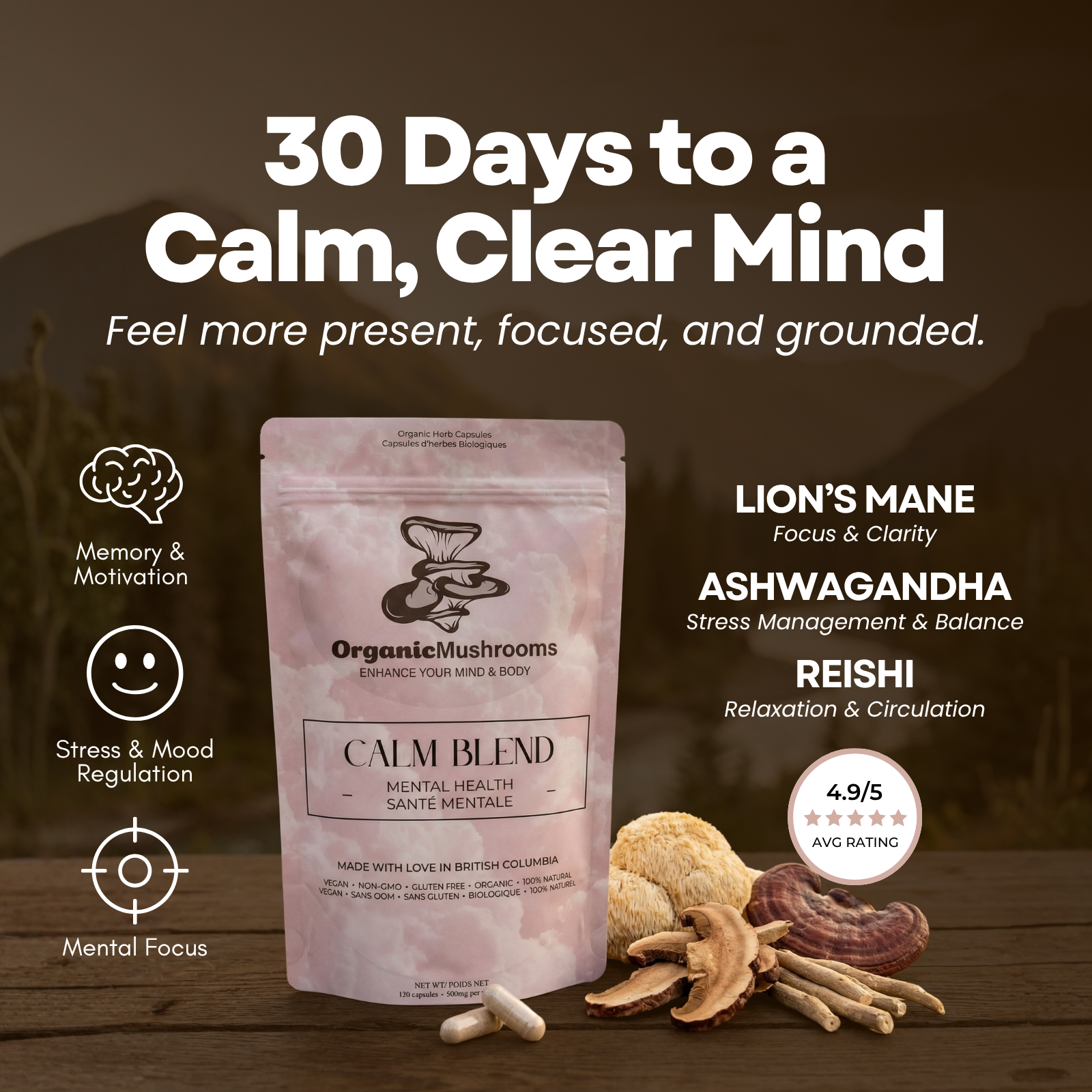 Organic Mushrooms Canada Facebook ad