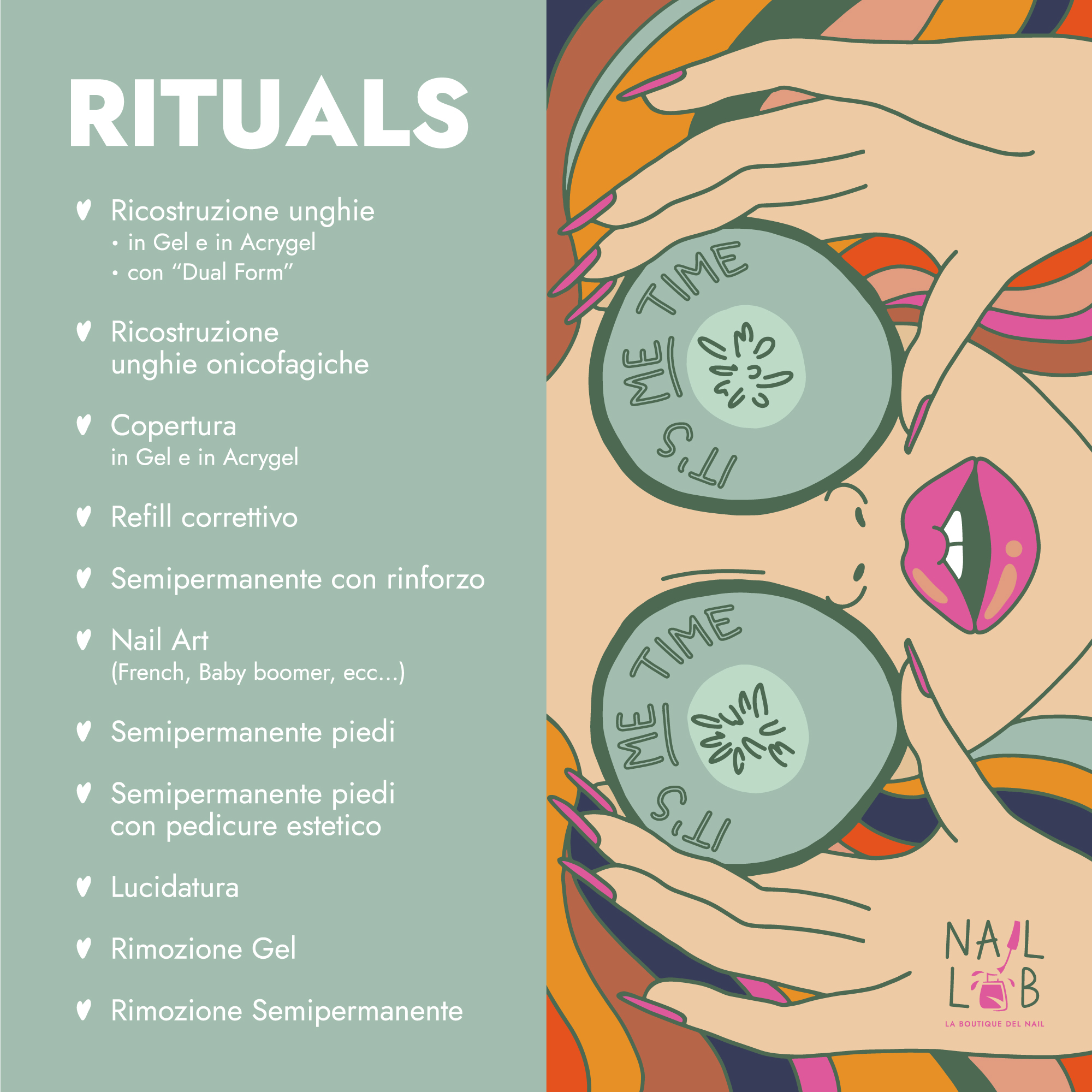 Nail Lab Facebook ad: Share on WhatsApp