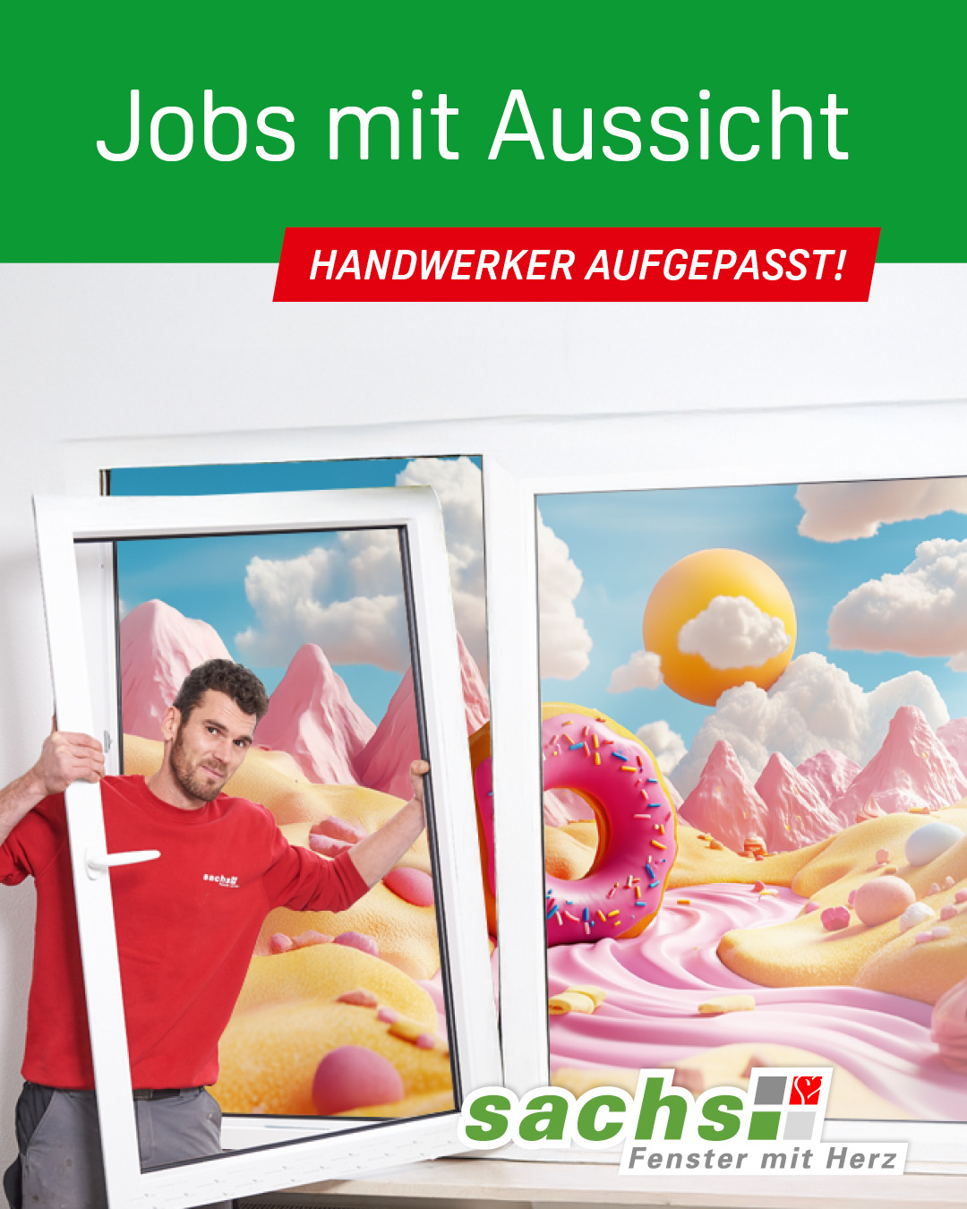 Sachs Fenster Facebook ad: Klingt nach deinem Job?