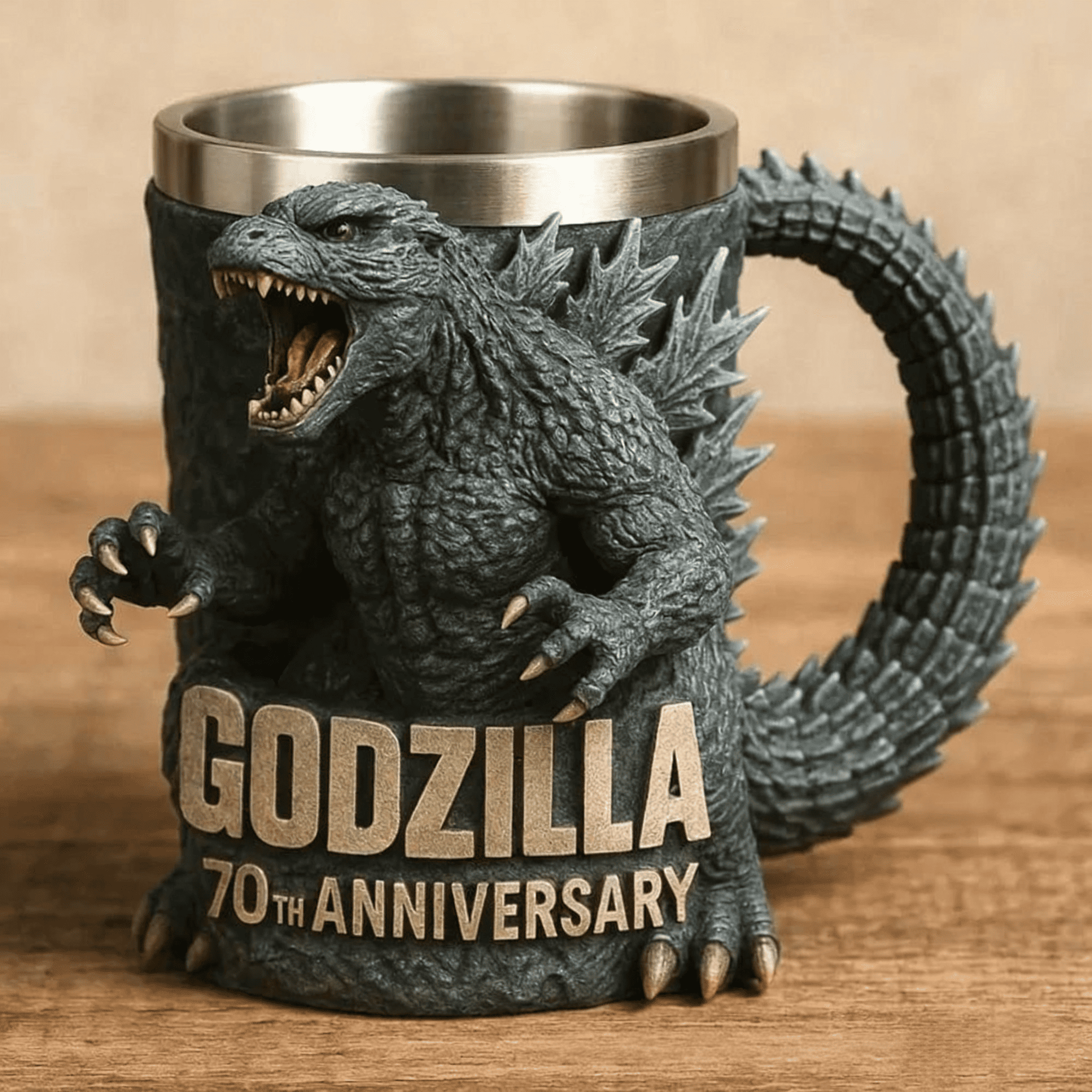 Uniquerosestore Facebook ad: Monster Themed 3D Mug, 70th Anniversary Resin Coffee Cup…