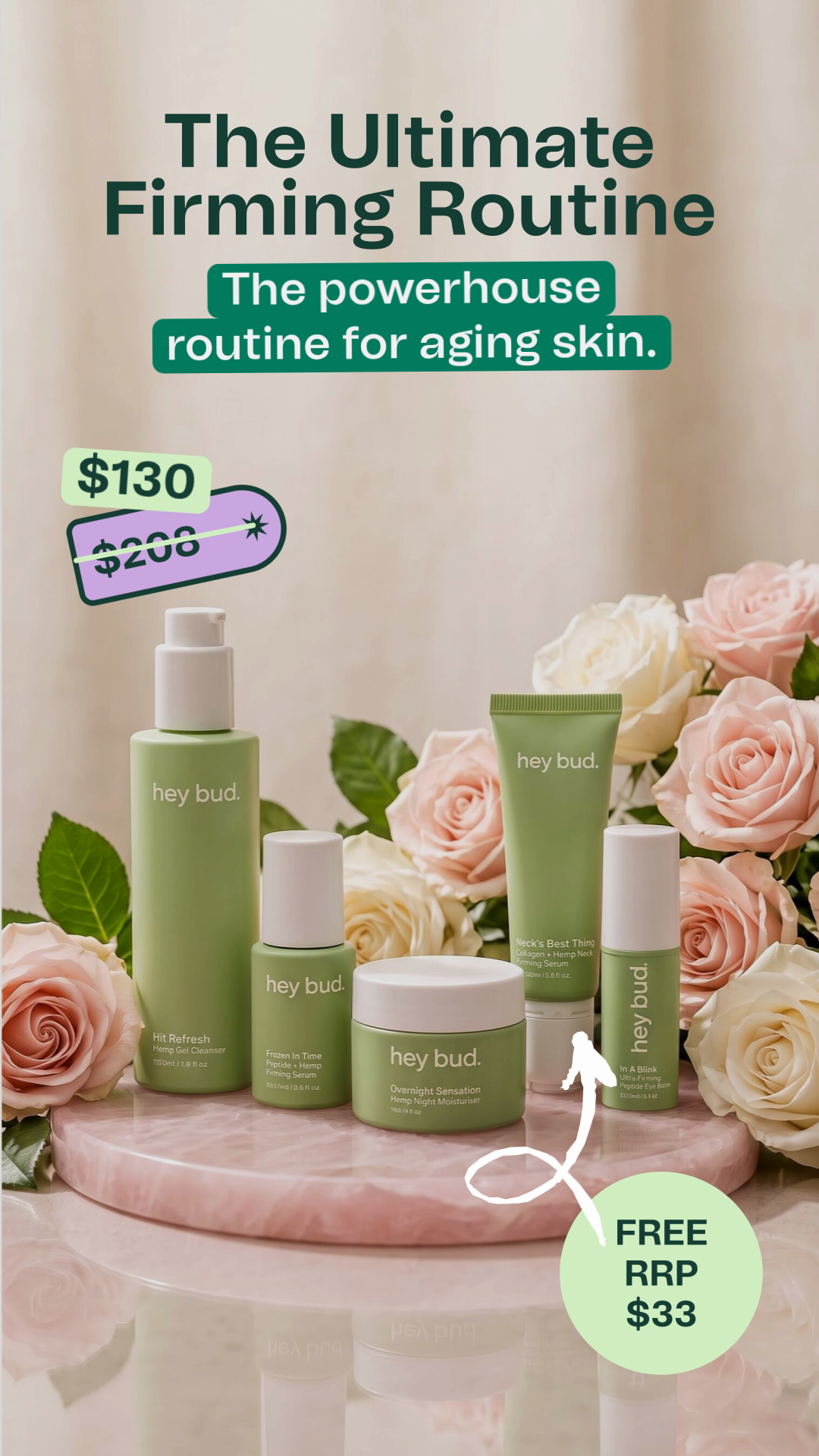 Hey Bud Skincare Facebook ad