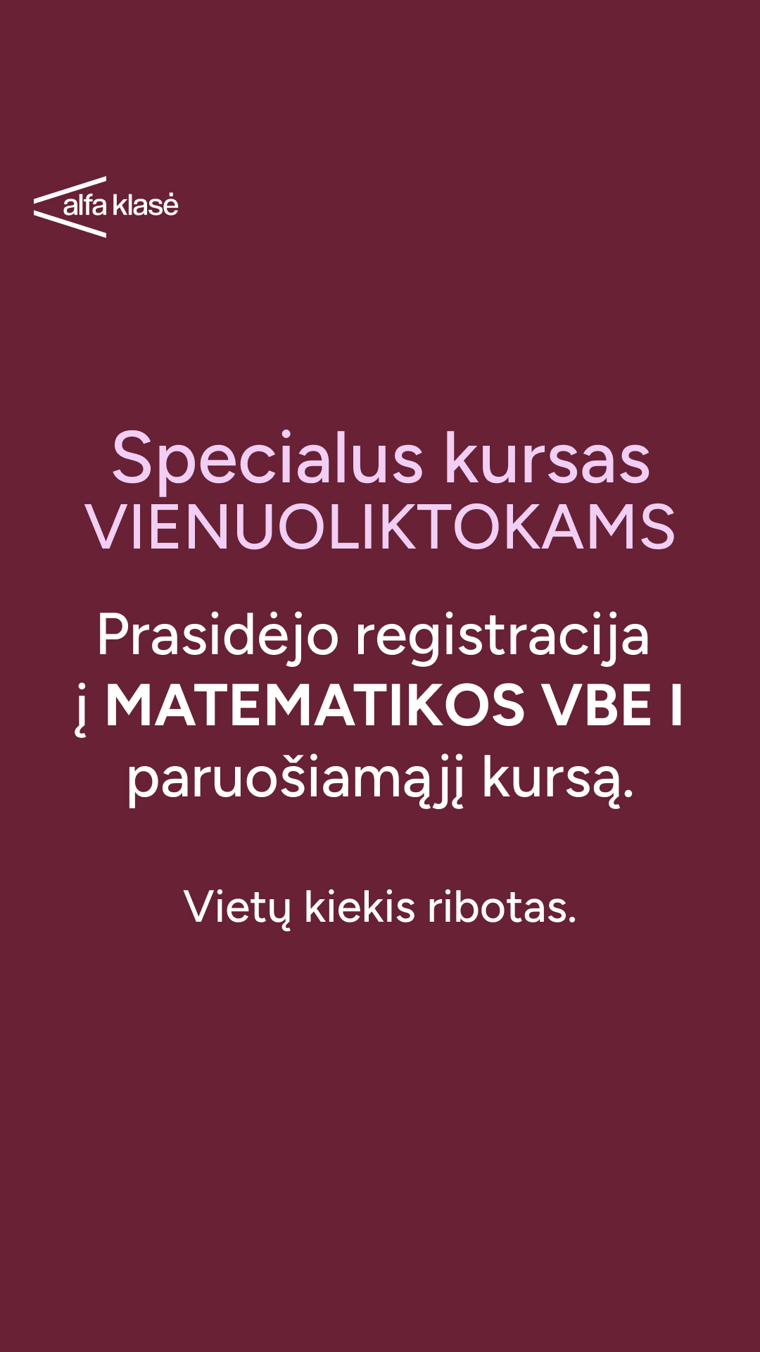 Alfa Klasė Facebook ad
