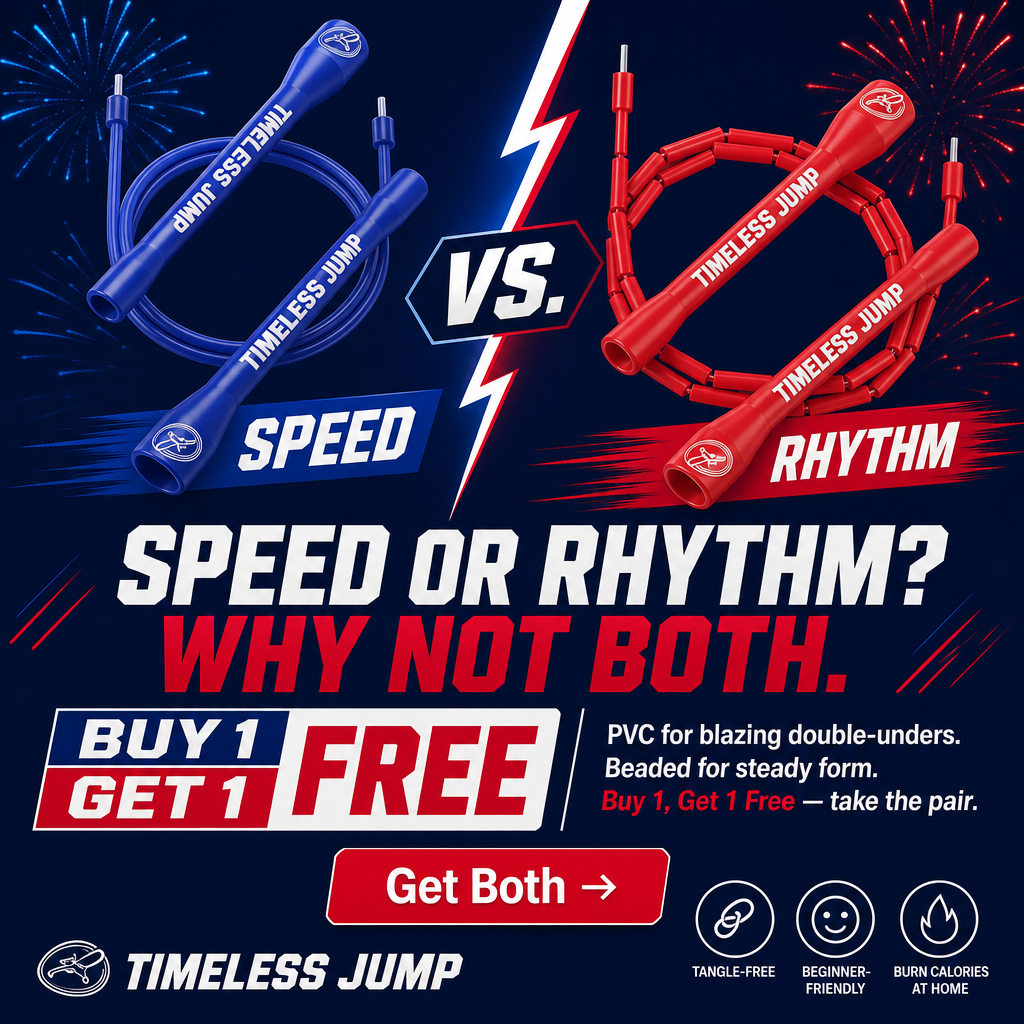Timeless Jump Facebook ad: 4th of July Sale, Buy 1 Get 1 FREE
