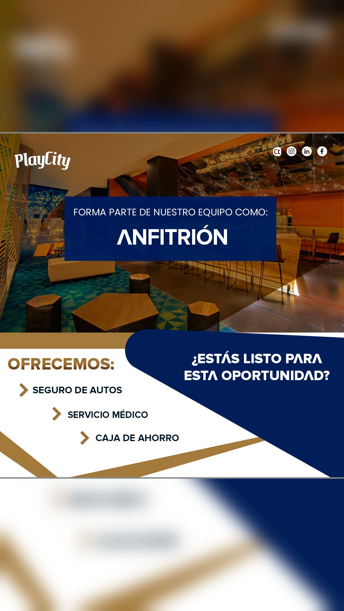 PlayCity Reclutamiento Durango Facebook ad from Jun 29, 2026