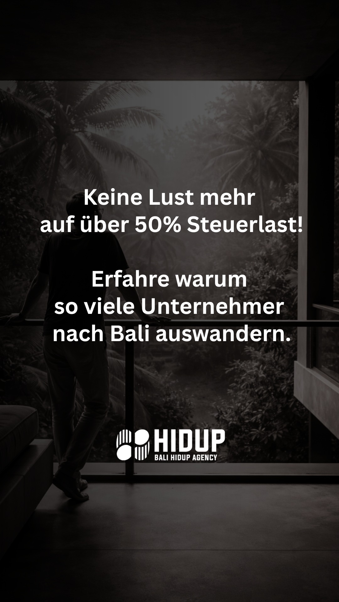 Bali Hidup Agency Facebook ad: Bali Auswanderer Webinar: Visum, Steuern & Firmengründung