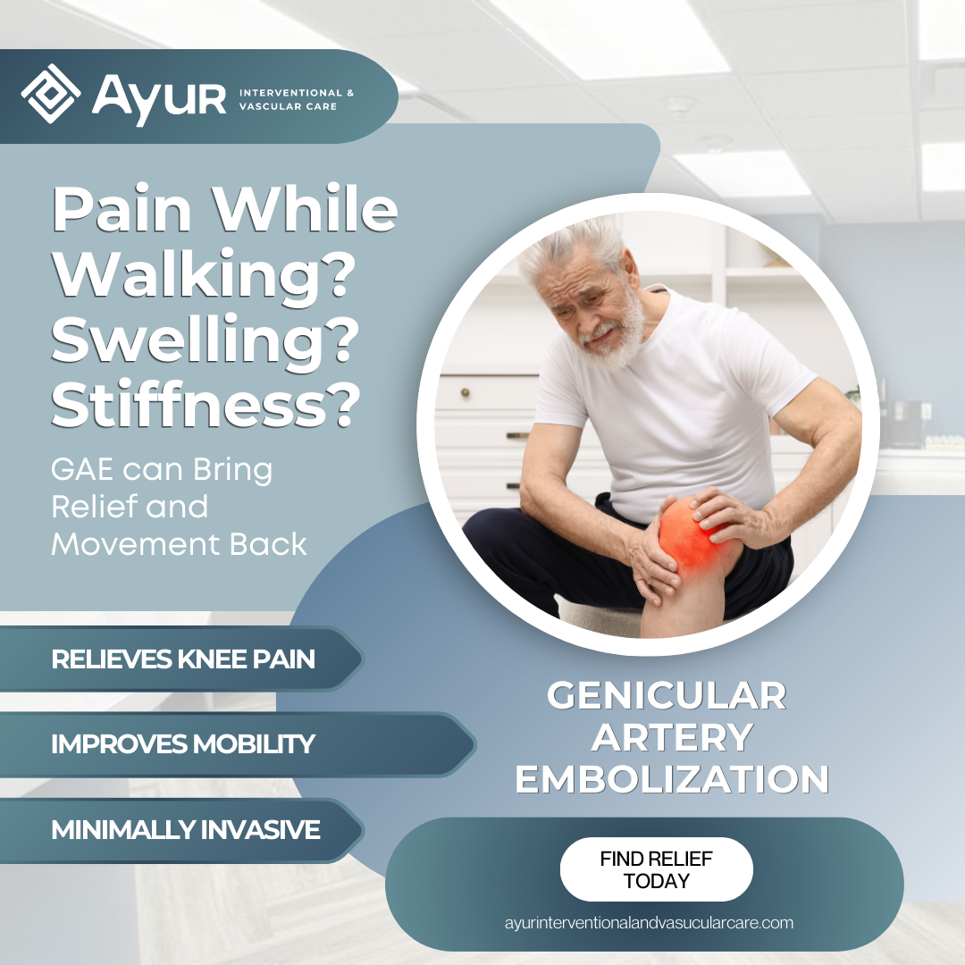 Ayur Interventional & Vascular Care Facebook ad: Knee Pain Relief Without Surgery. Download our free pdf…