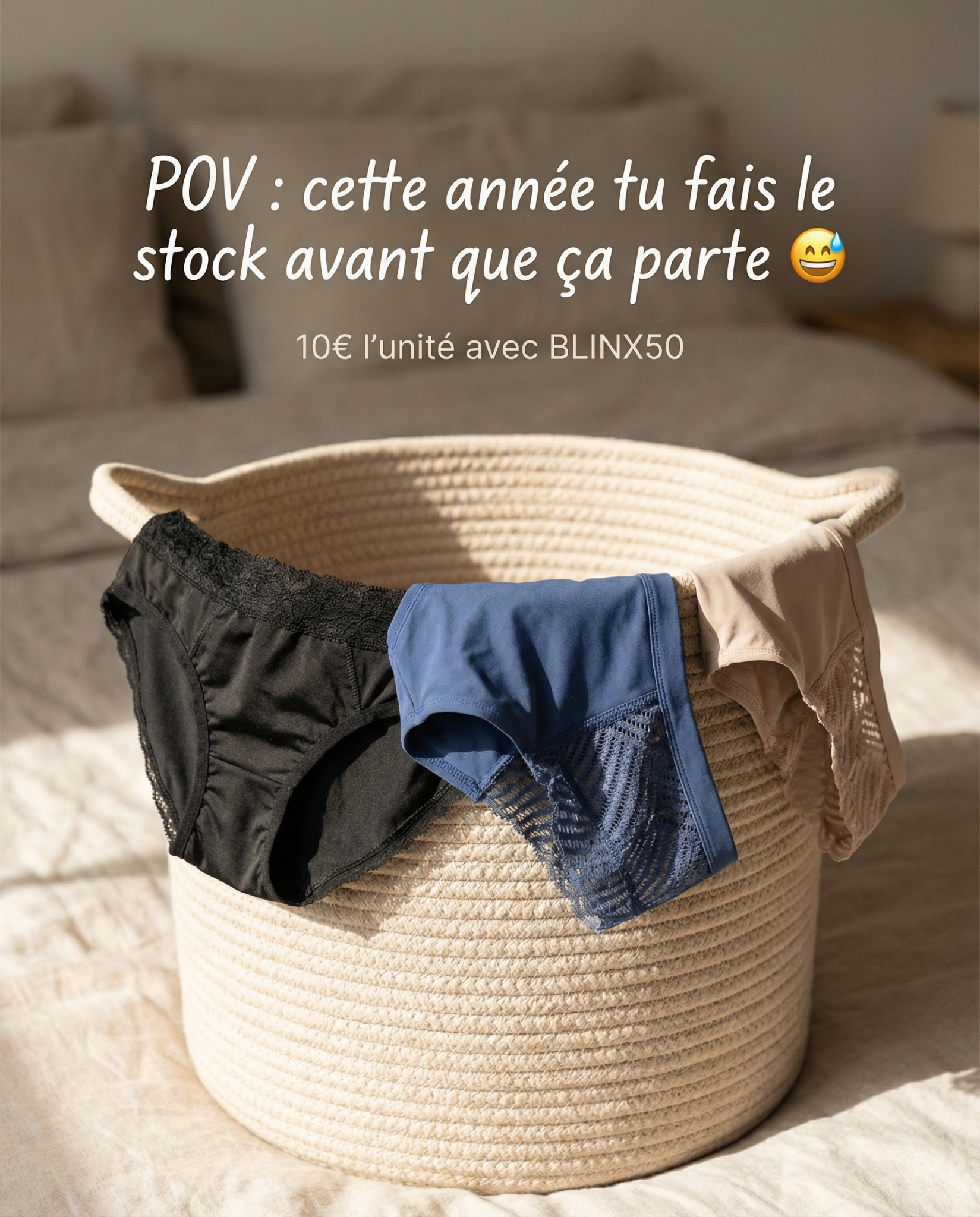 Blinx Facebook ad: La culotte qui change TOUT!