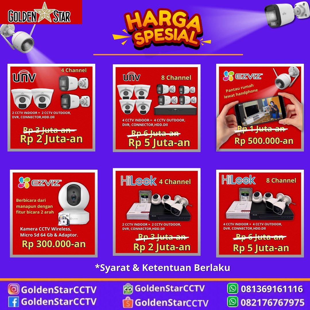 Golden Star CCTV Facebook ad: SPECIAL PROMO PAKETAN CCTV.
