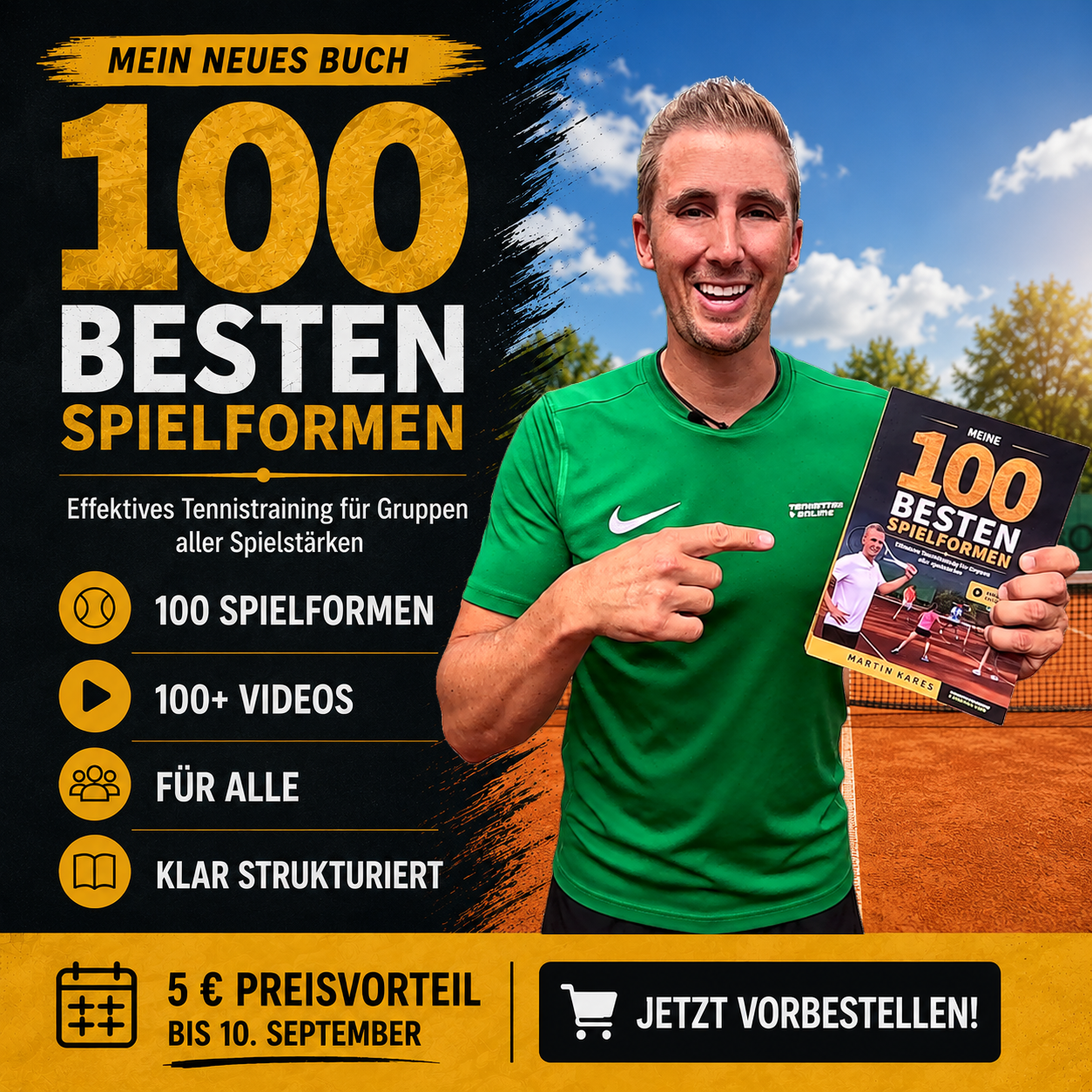 Tennistraining mit Martin Kares Facebook ad: Vorverkauf jetzt gestartet!