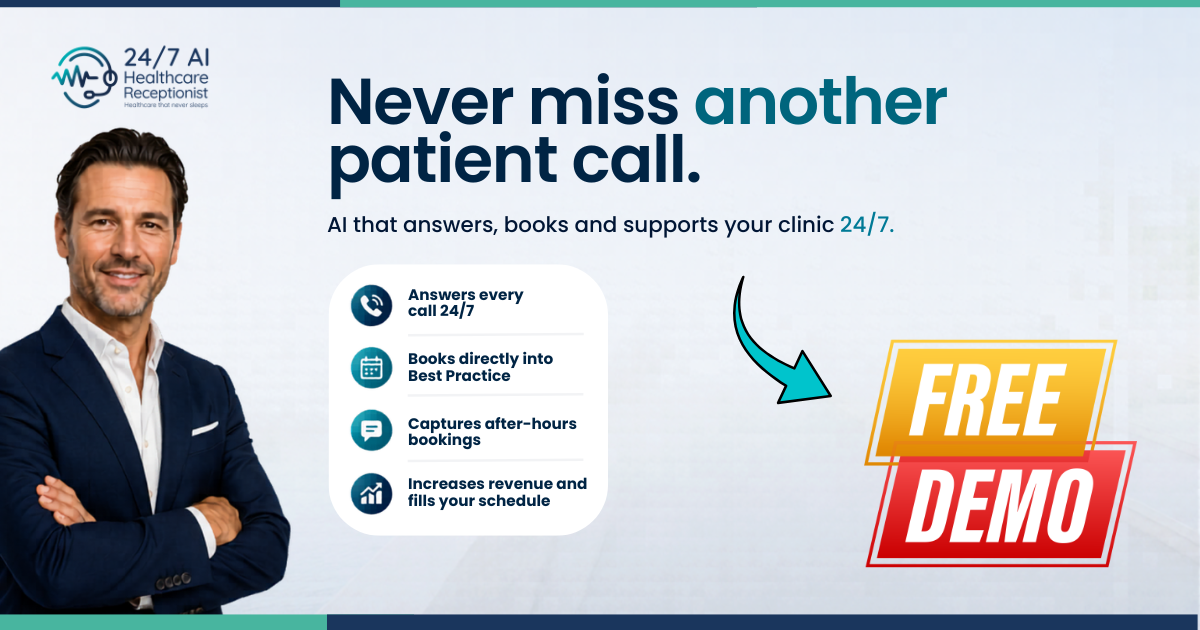 24/7 AI Healthcare Receptionist Facebook ad: Increase Your Clinic’s Revenue