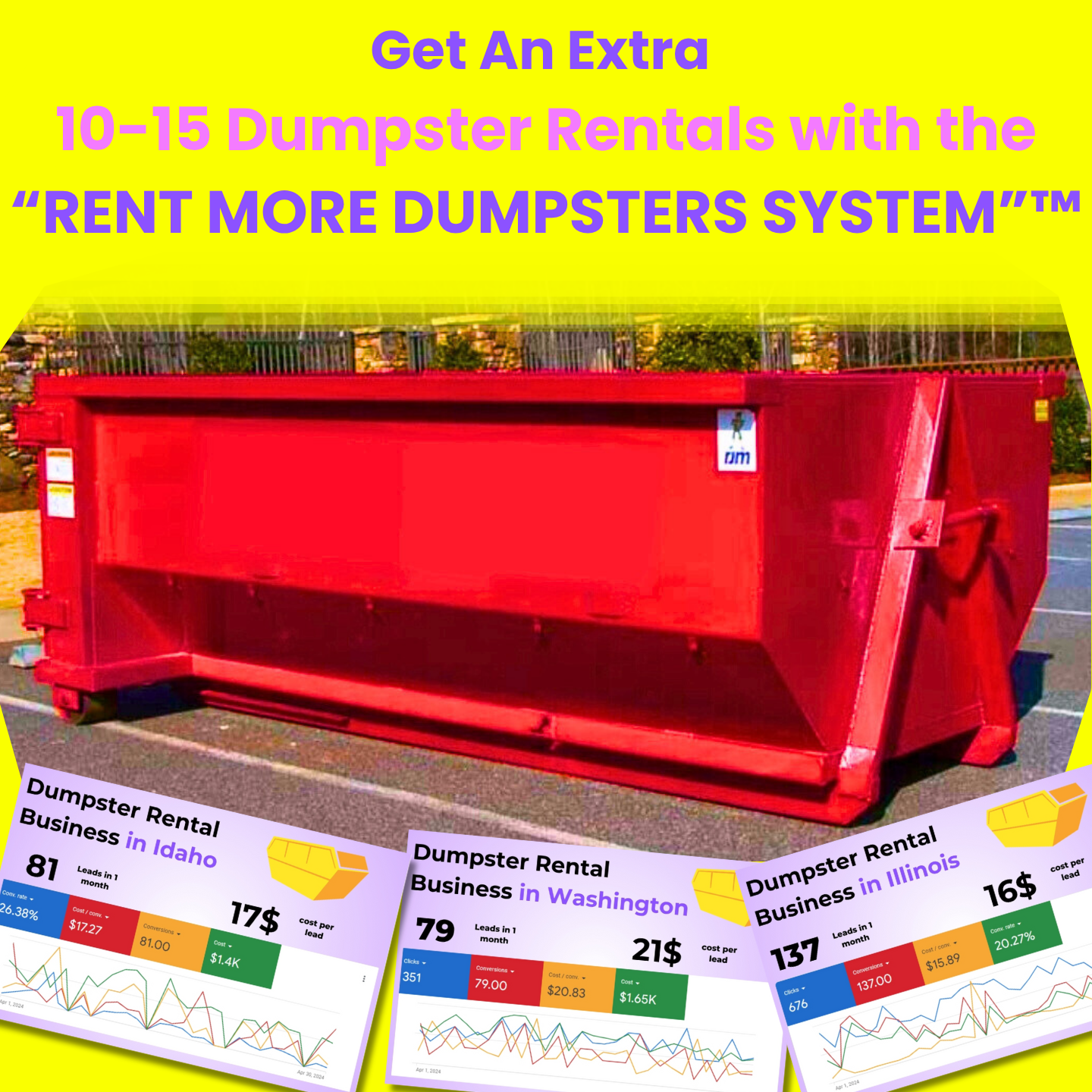 Rent MORE Dumpsters Facebook ad