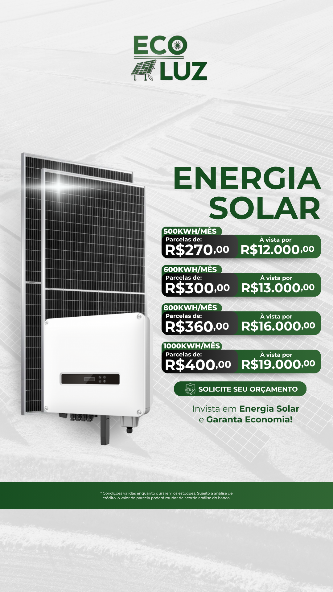 EcoLuz Energia Solar Facebook ad