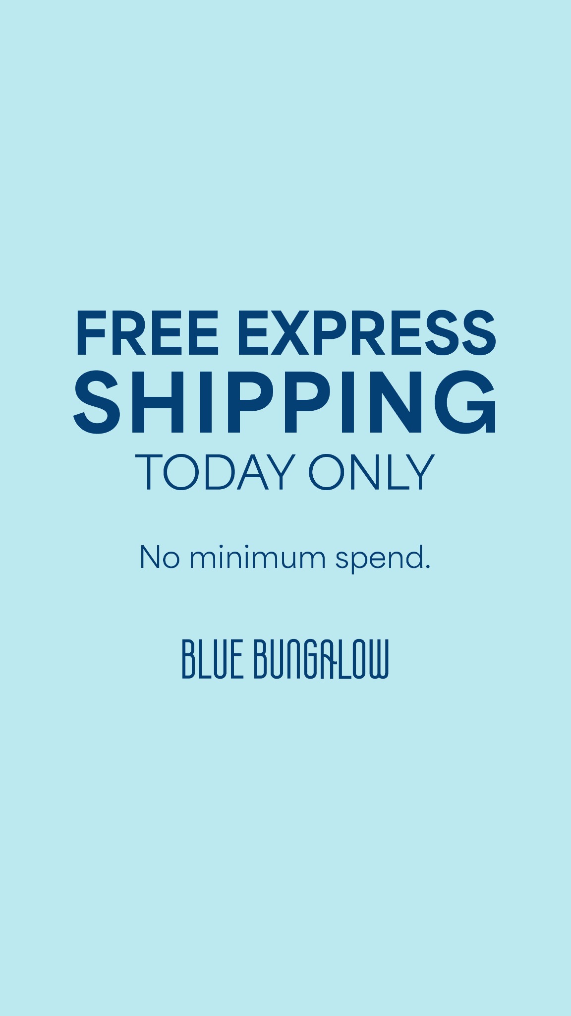 Blue Bungalow Facebook ad
