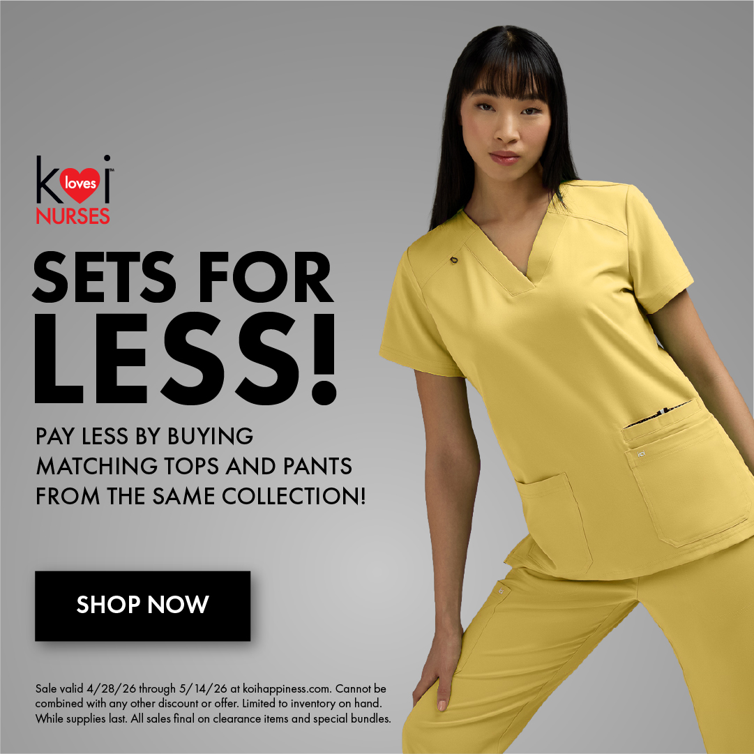 koi Designer Scrubs Facebook ad