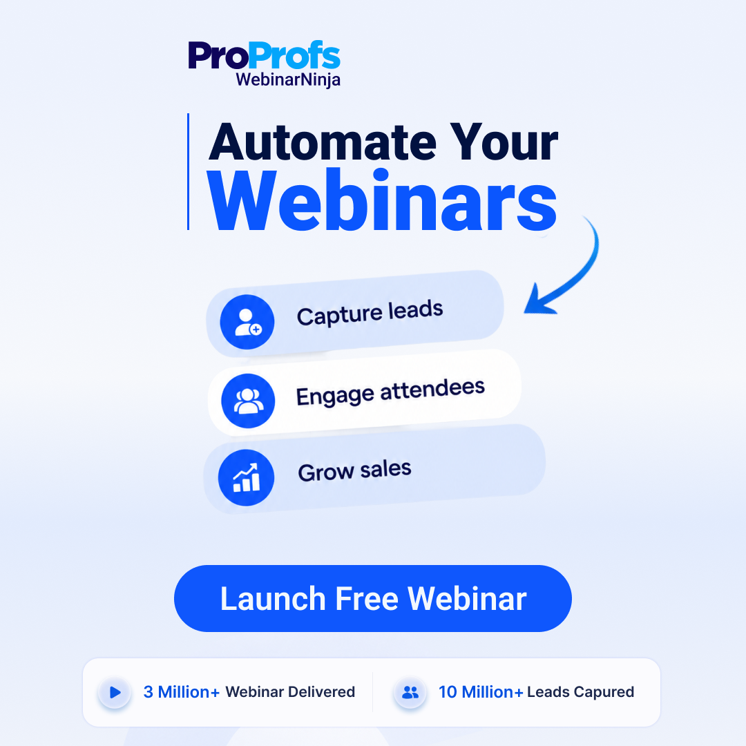ProProfs.com Facebook ad: Generate More Leads