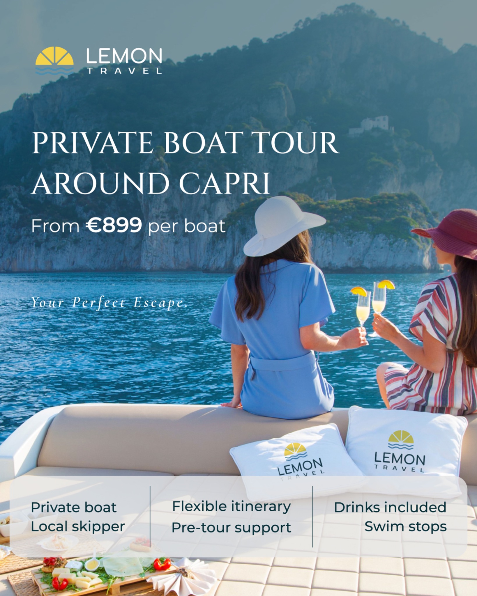 Lemon Travel Sorrento - Boat Tours Facebook ad from Jun 28, 2026