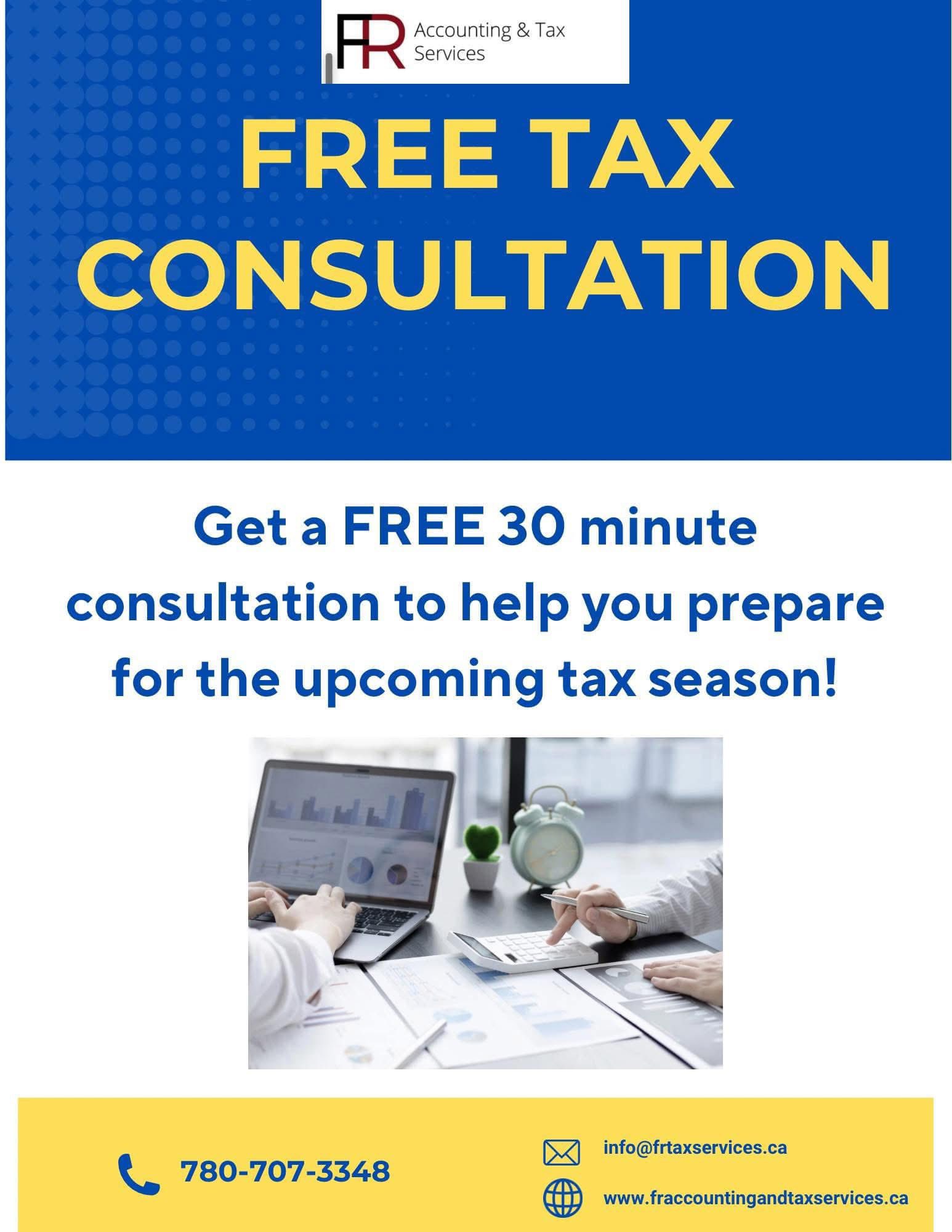 FR Accounting and Tax Services Facebook ad: Plan ahead as tax season is coming up!