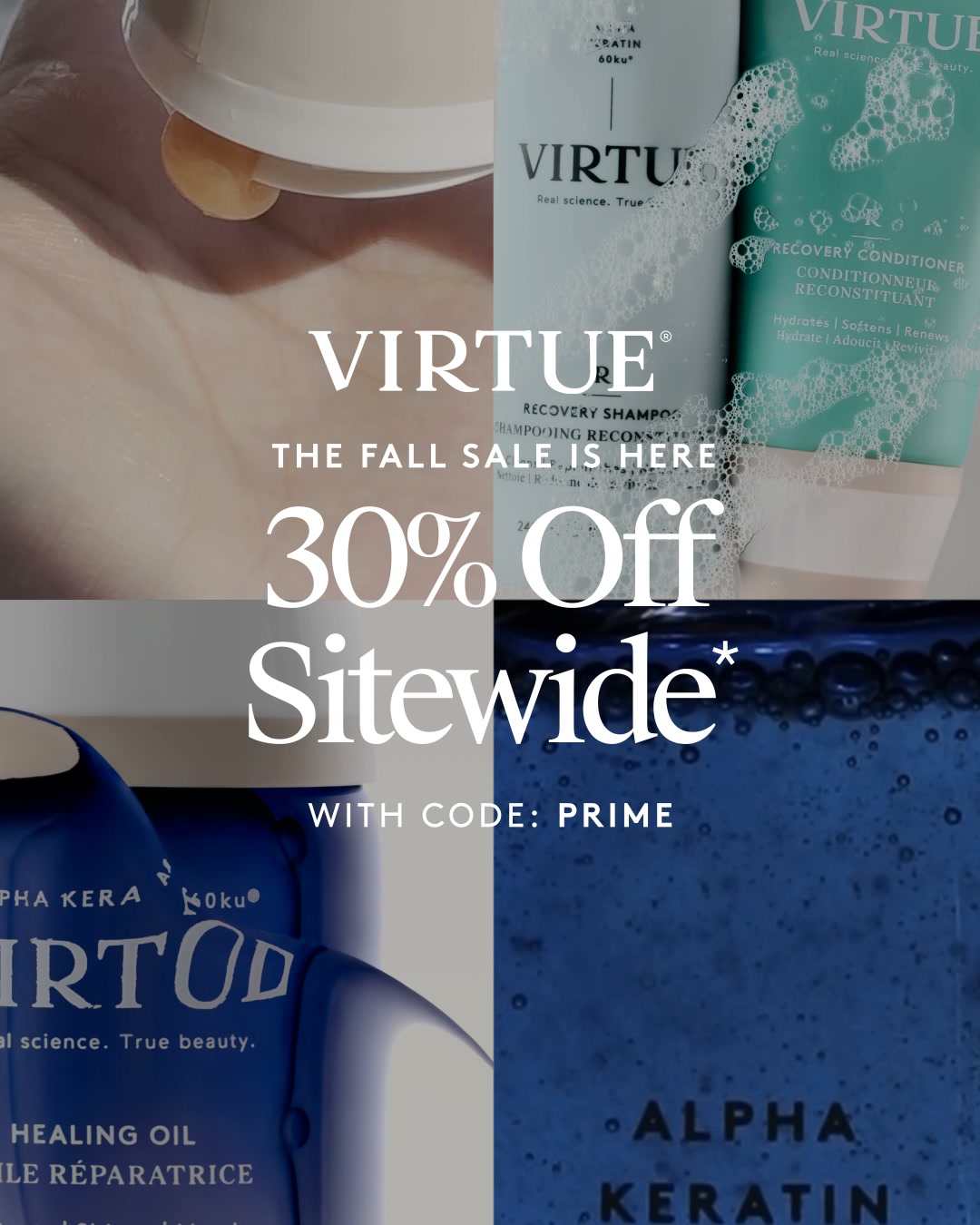 Virtue Labs Facebook ad: Save 30% + Free Shipping