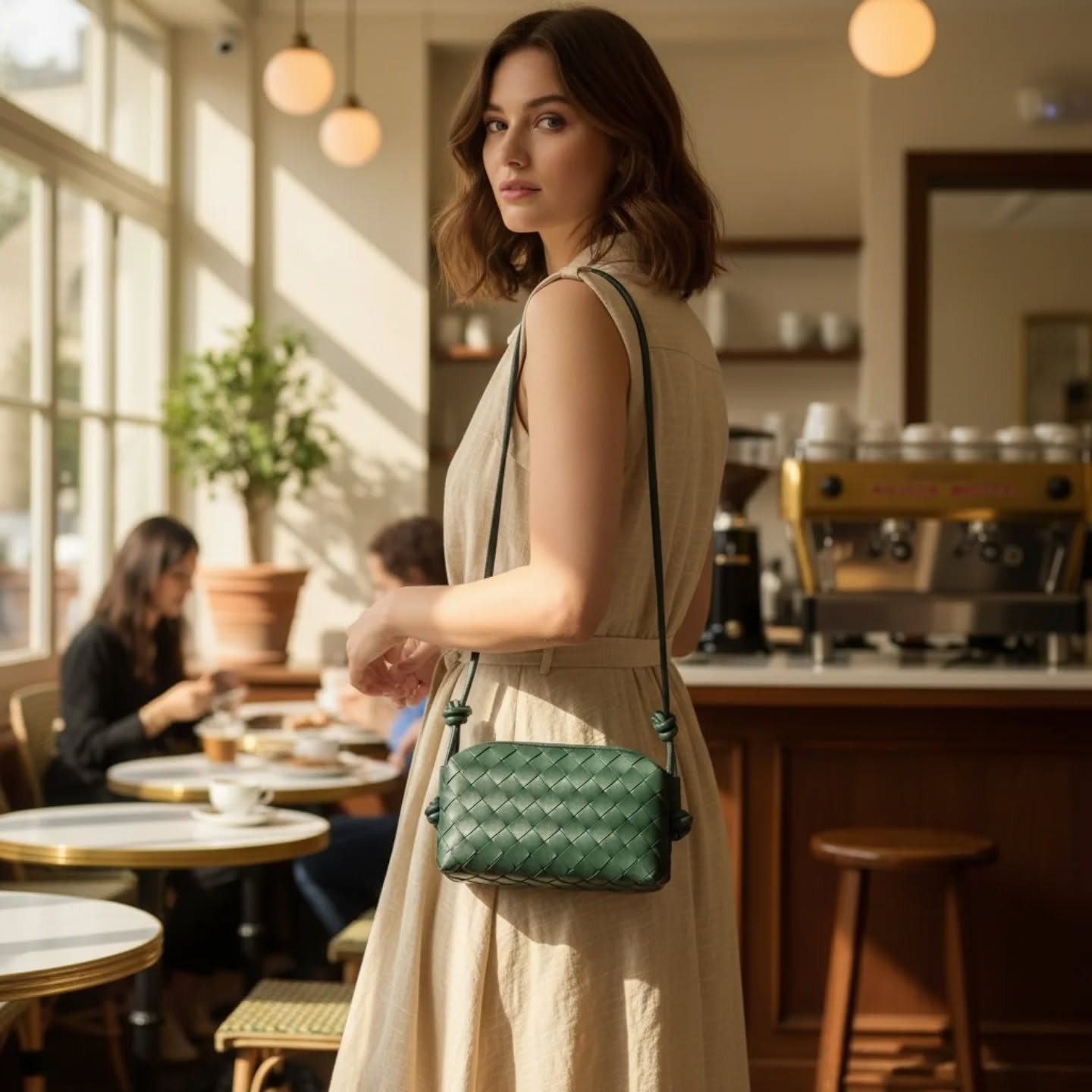Jwetnik Facebook ad: DENTI IN GREEN LUXURY WOVEN SLING CROSS BODY…