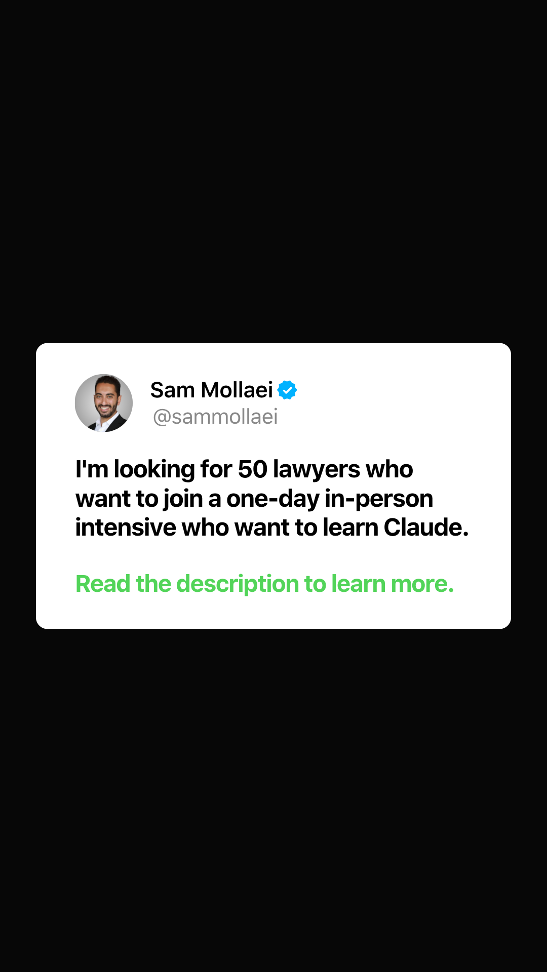 Sam Mollaei Facebook ad