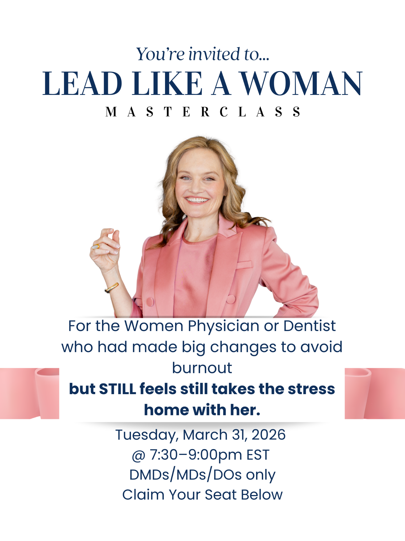 The Business of Happiness Facebook ad: High-achieving Women Physicians and Dentists: It’s Time To…