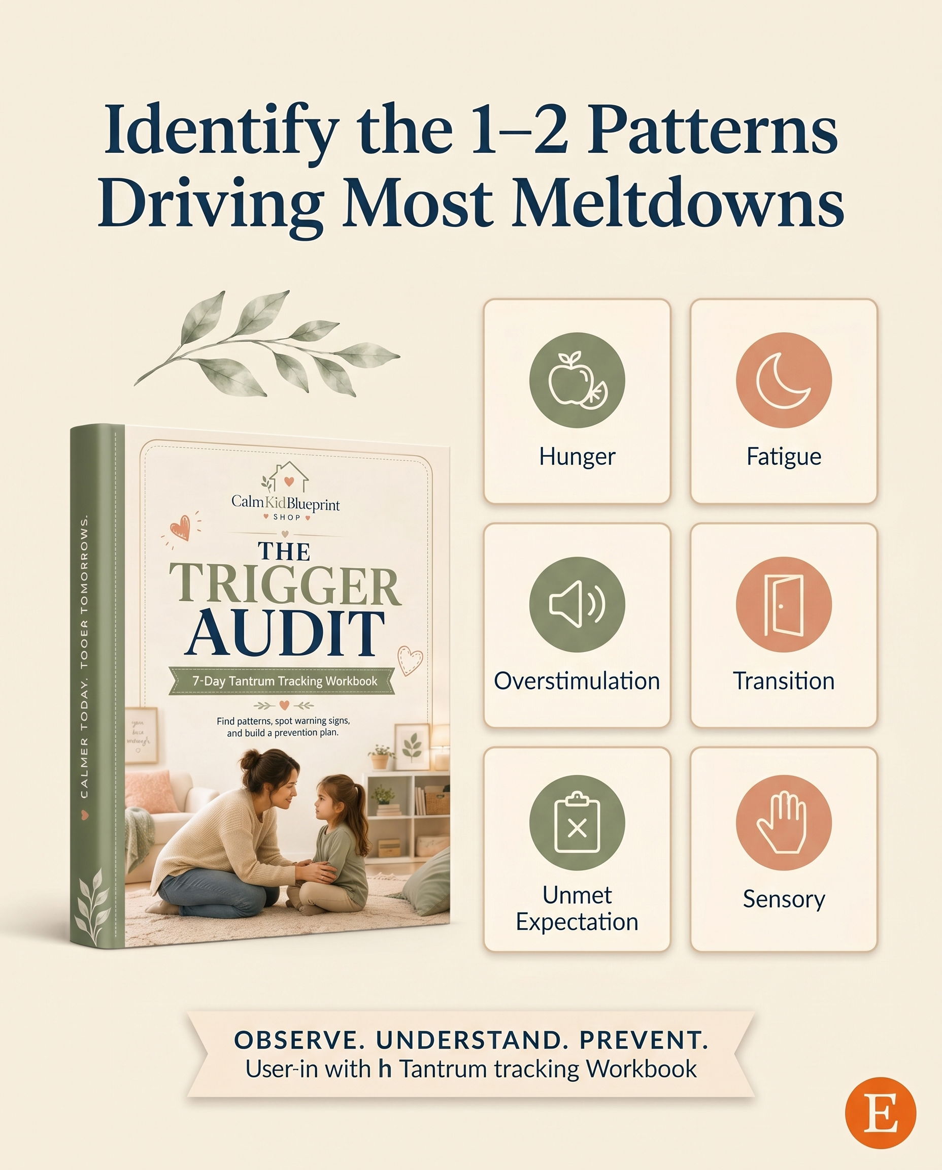 CalmKidblueprint Facebook ad: Turn Patterns Into a Prevention Plan