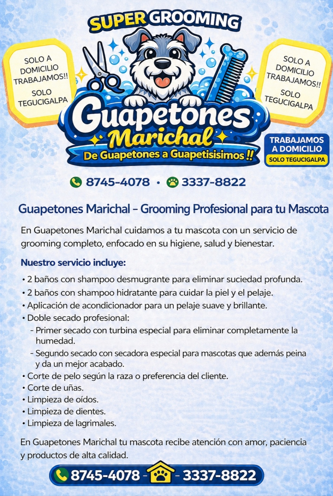 Guapetones Marichal servicio de Grooming Facebook ad: grooming a domicilio!