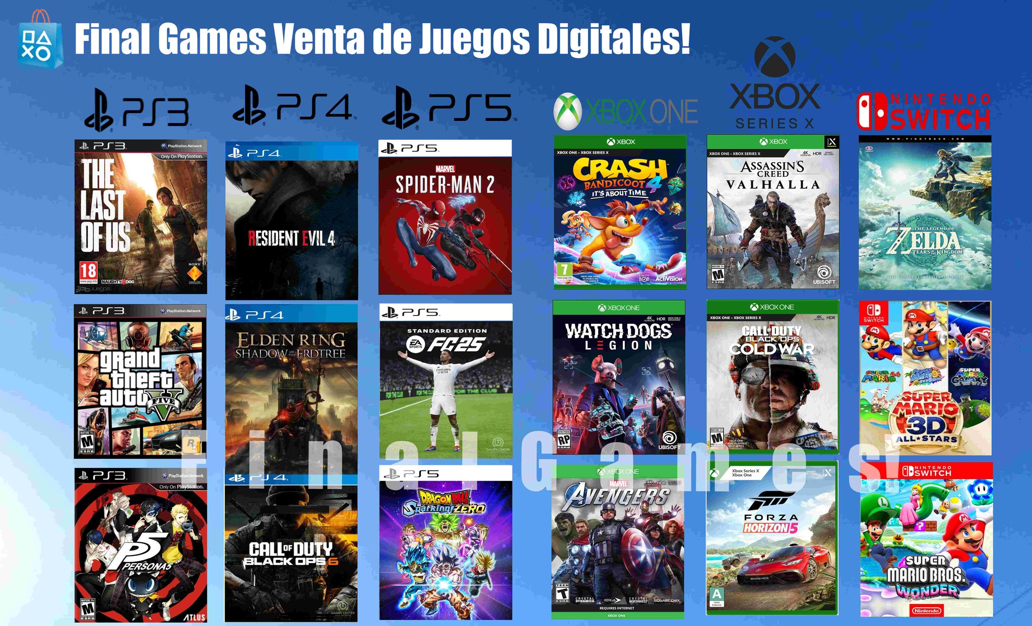 Final Games Venta de Juegos Digitales Facebook ad: ¡Bienvenido a Final Games la pagina mas confiable…