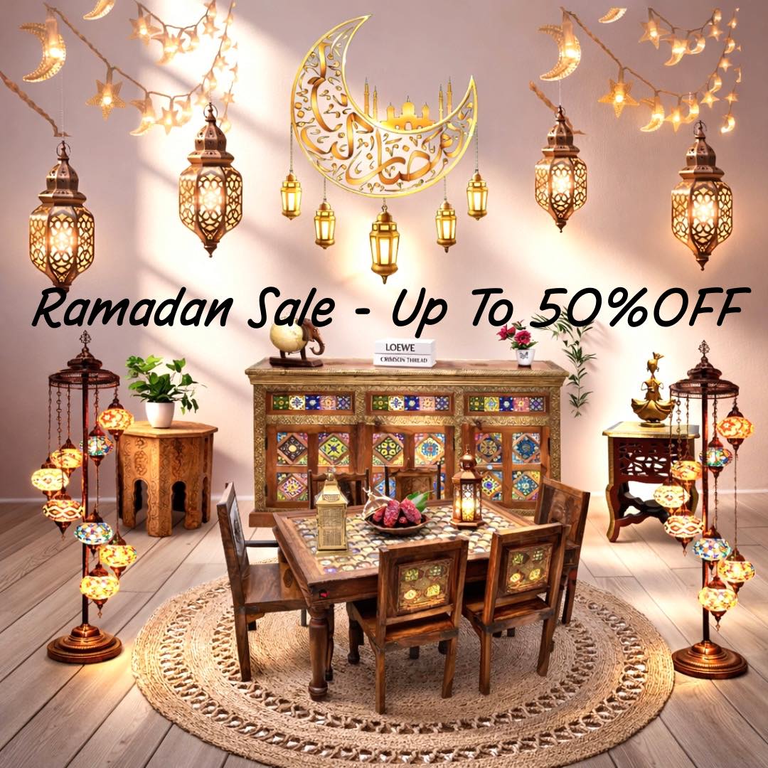 The wood of Arts and Antique Furniture Facebook ad: Ramadan Kareem Sale, Up To 50% Off |…