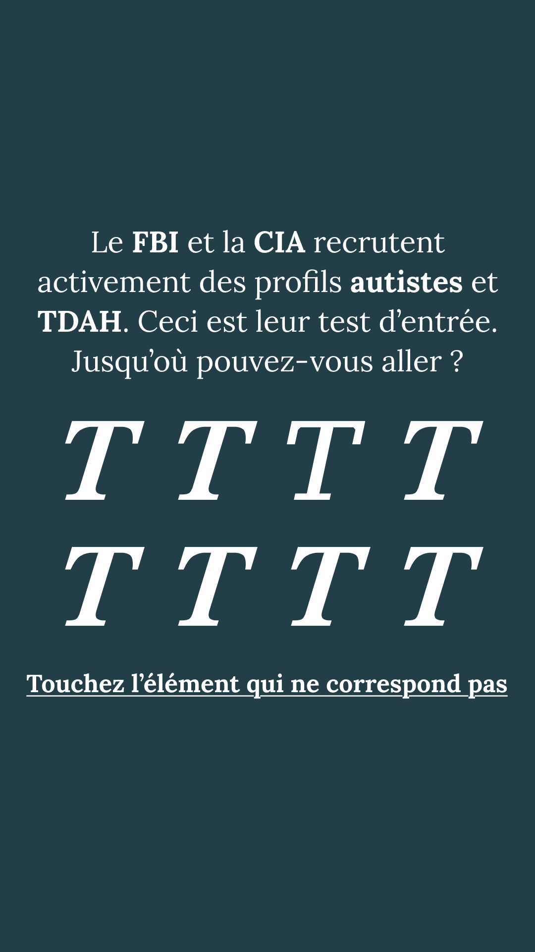 International IQ test Facebook ad