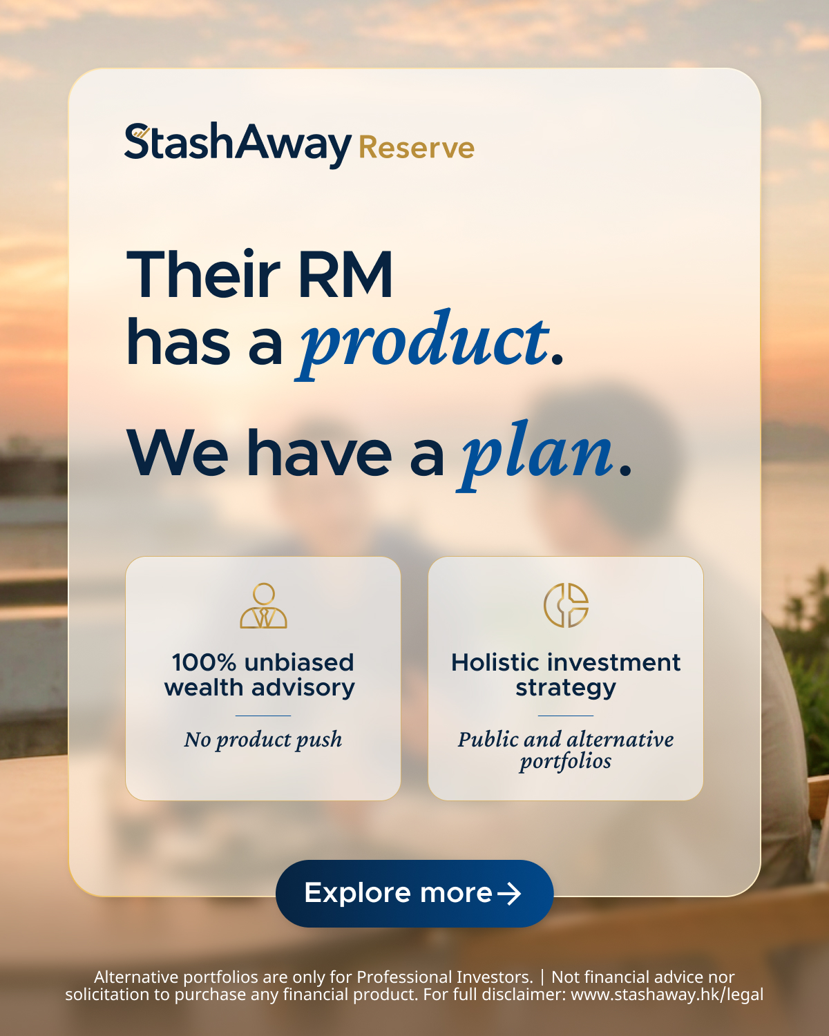StashAway Facebook ad: Start your private wealth journey now