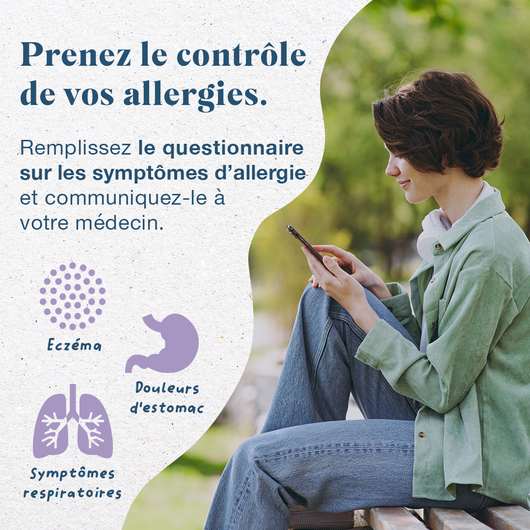 Allergy Insider Facebook ad: Remplissez notre questionnaire sur les symptômes d'allergie