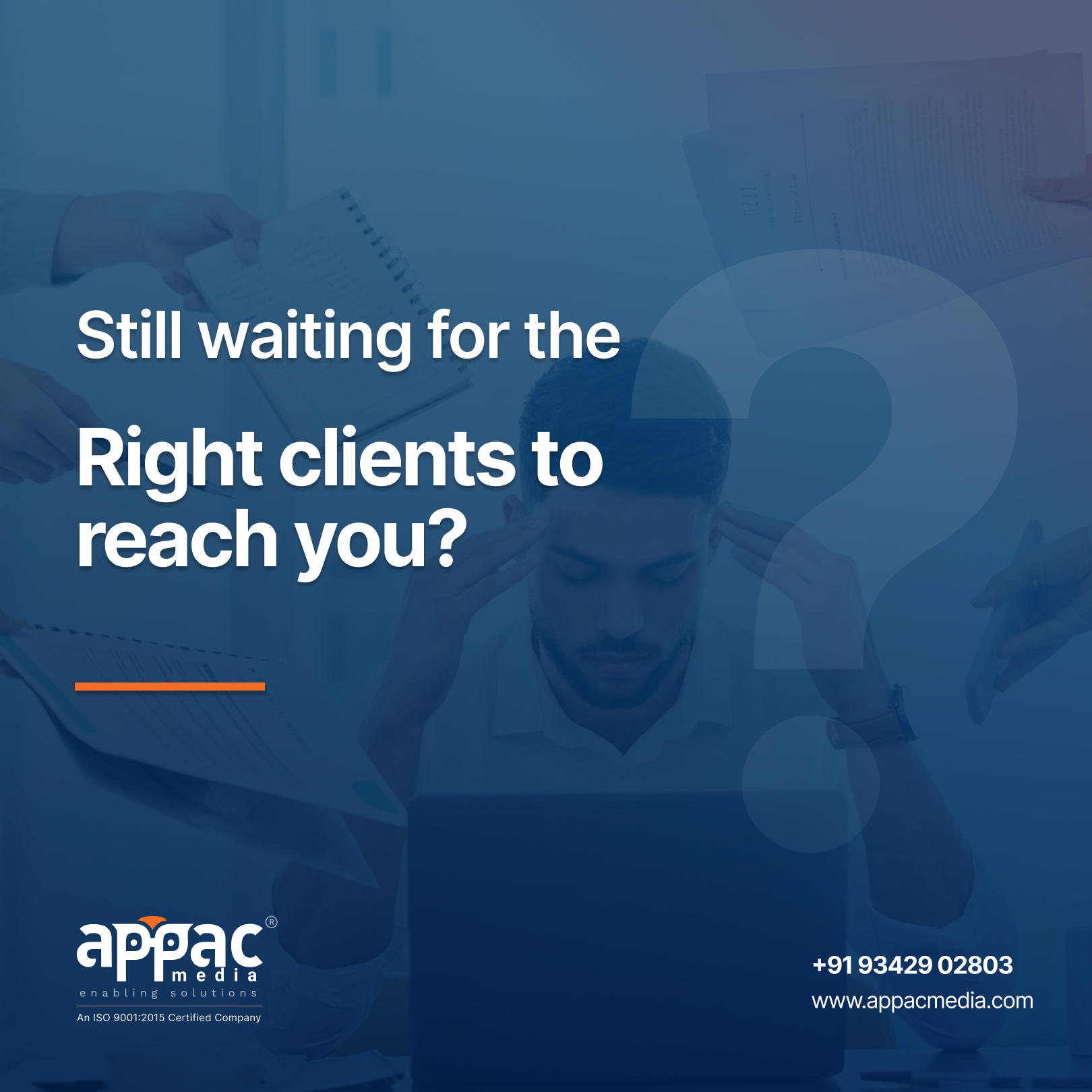 Appac Media Facebook ad: Your clients are looking for vendors they can…