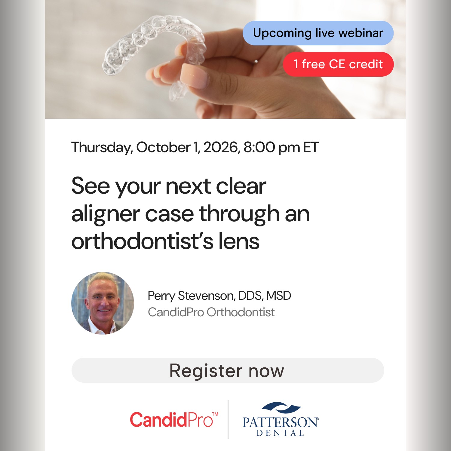 CandidPro Facebook ad: See your through an orthodontist’s lens