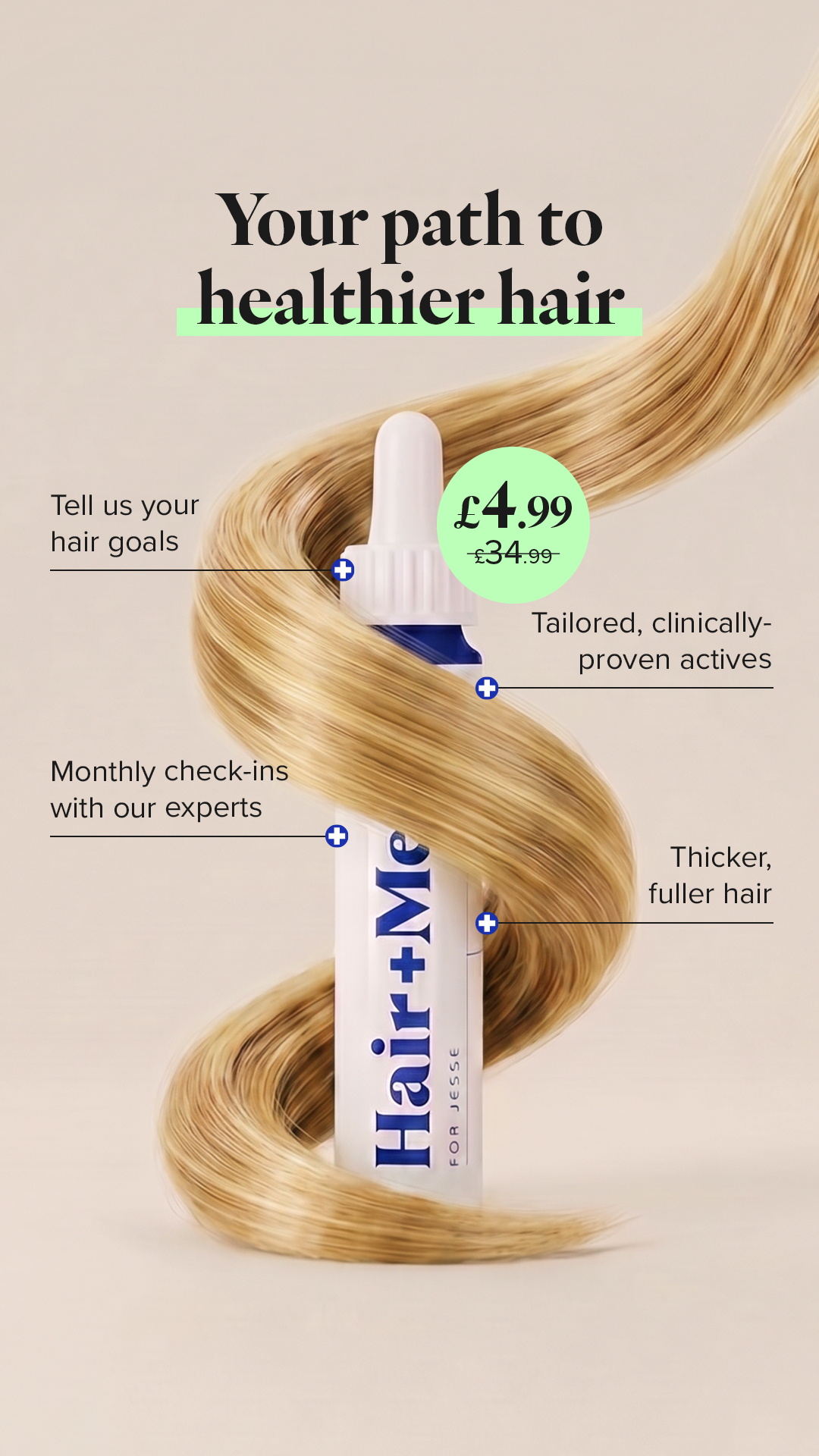 Hair + Me Facebook ad