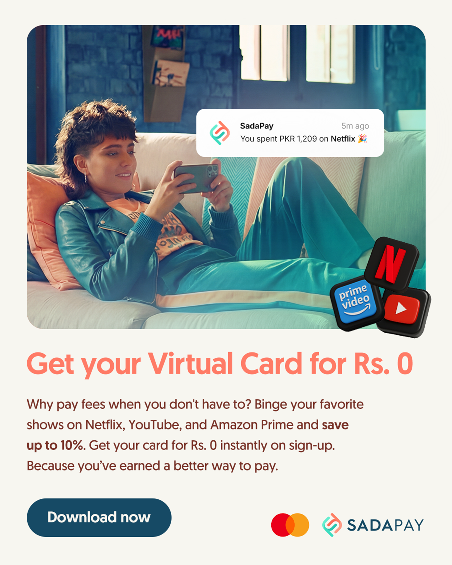 SadaPay Facebook ad from Mar 17, 2026