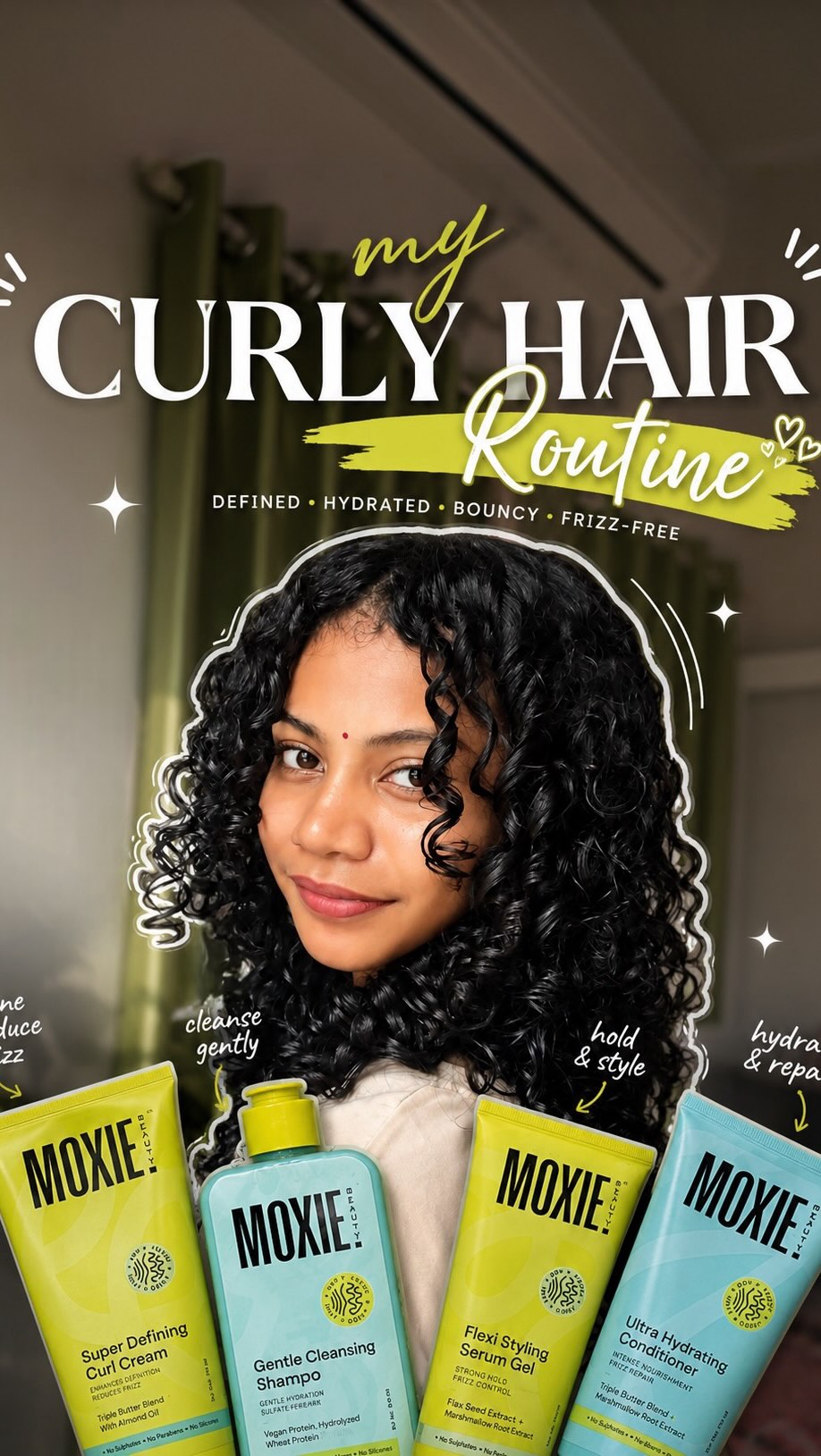 Moxie Beauty Facebook ad: Struggling to get defined curls?