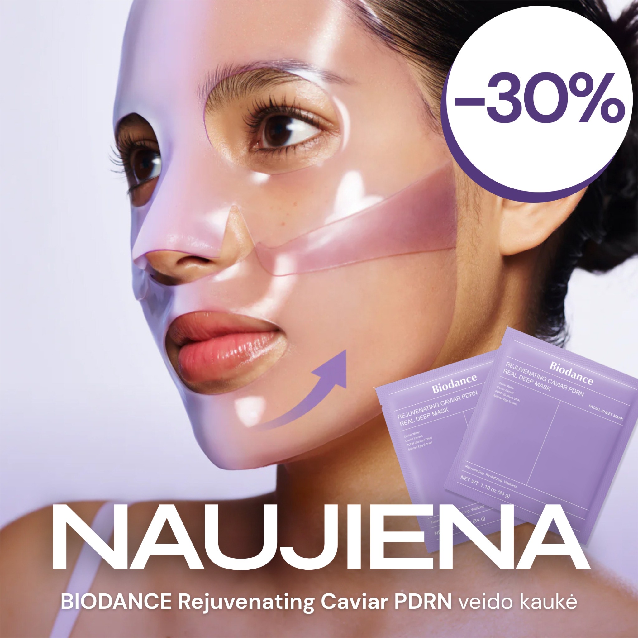 Bonnie.lt Facebook ad: Naujoji Biodance kaukė jau čia!