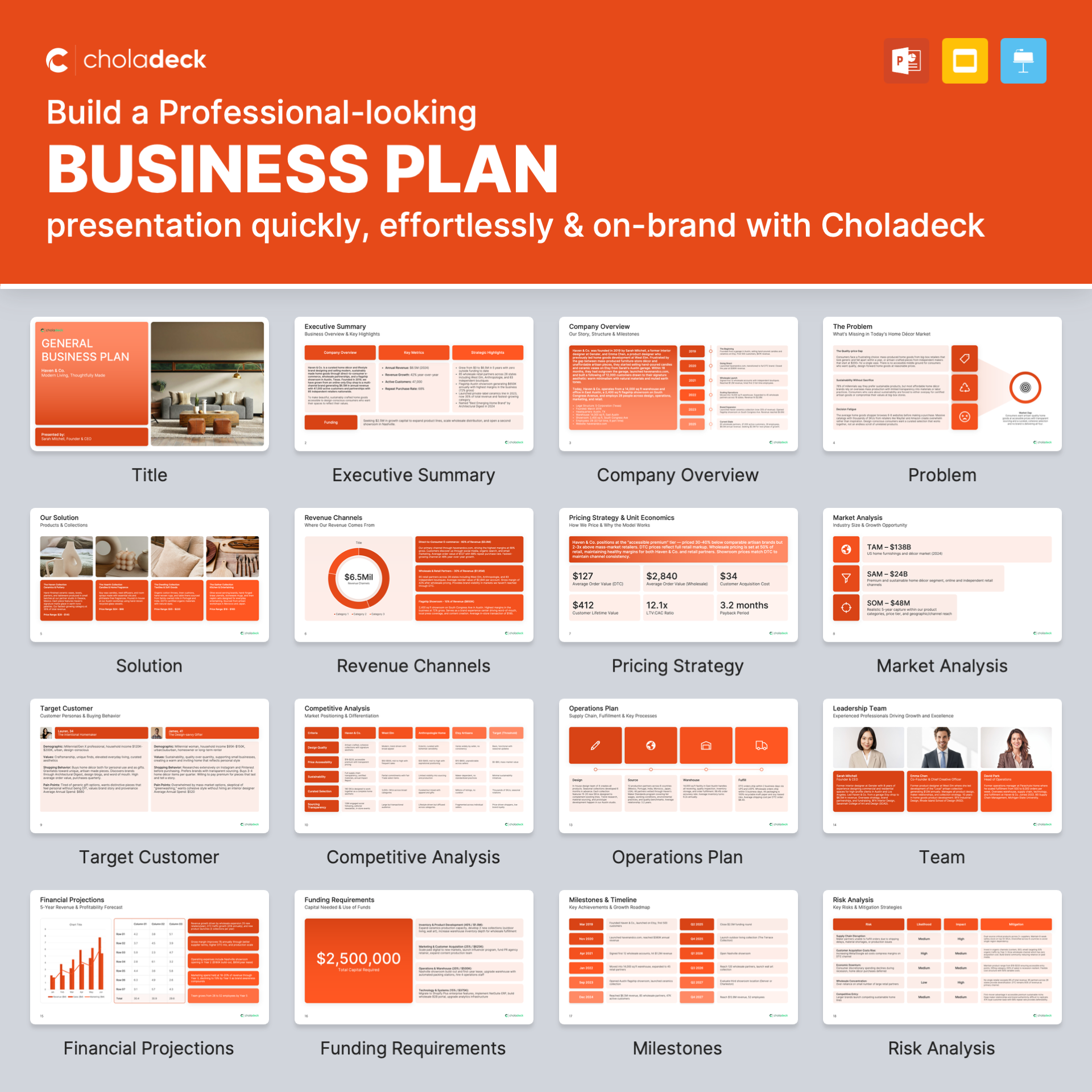 Choladeck Facebook ad: Imagine creating stunning Business Plan presentations in…
