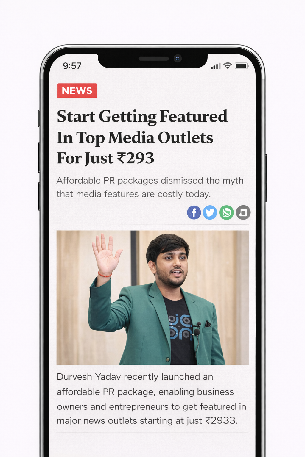 Durvesh Yadav Facebook ad