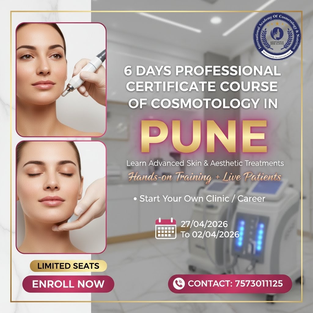 Aesthetic Skin Clinics and Academy Facebook ad: 6 Days Professional Certificate Course of Cosmetology in…